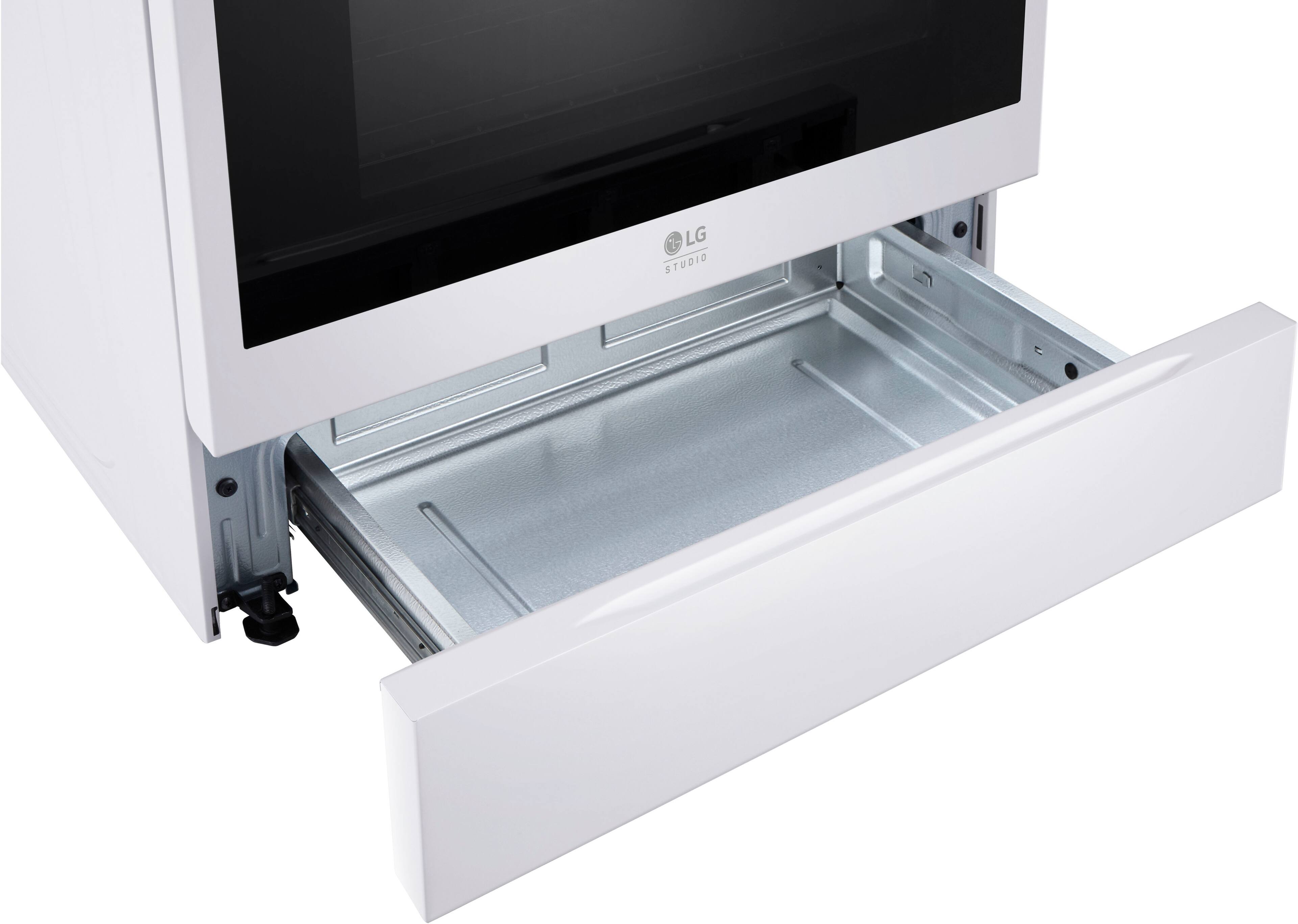 Alt View 23. LG - STUDIO 6.3 Cu. Ft. Smart Slide-In Electric True Convection Range with EasyClean and Air Sous Vide - Essence White.