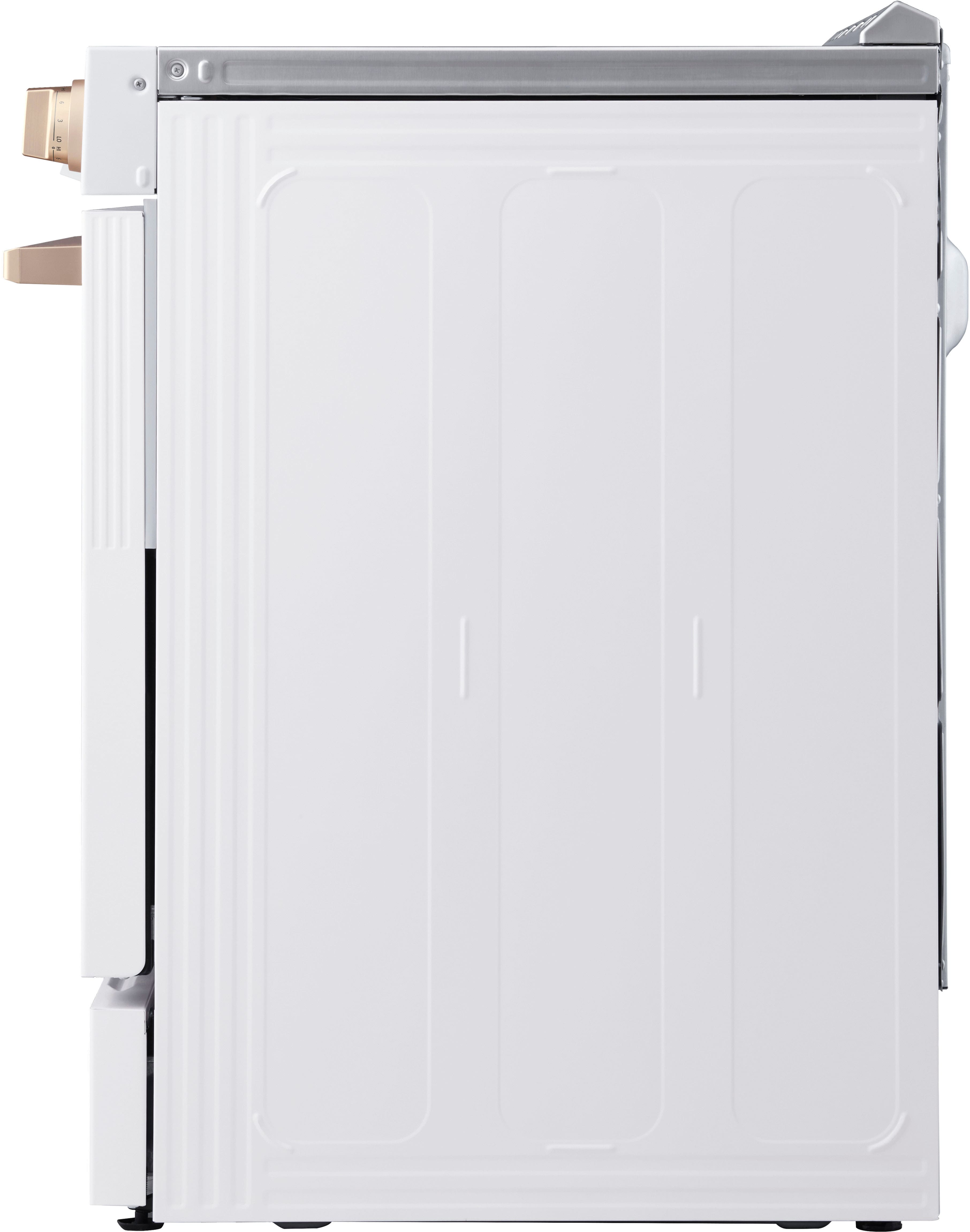 Alt View 24. LG - STUDIO 6.3 Cu. Ft. Smart Slide-In Electric True Convection Range with EasyClean and Air Sous Vide - Essence White.