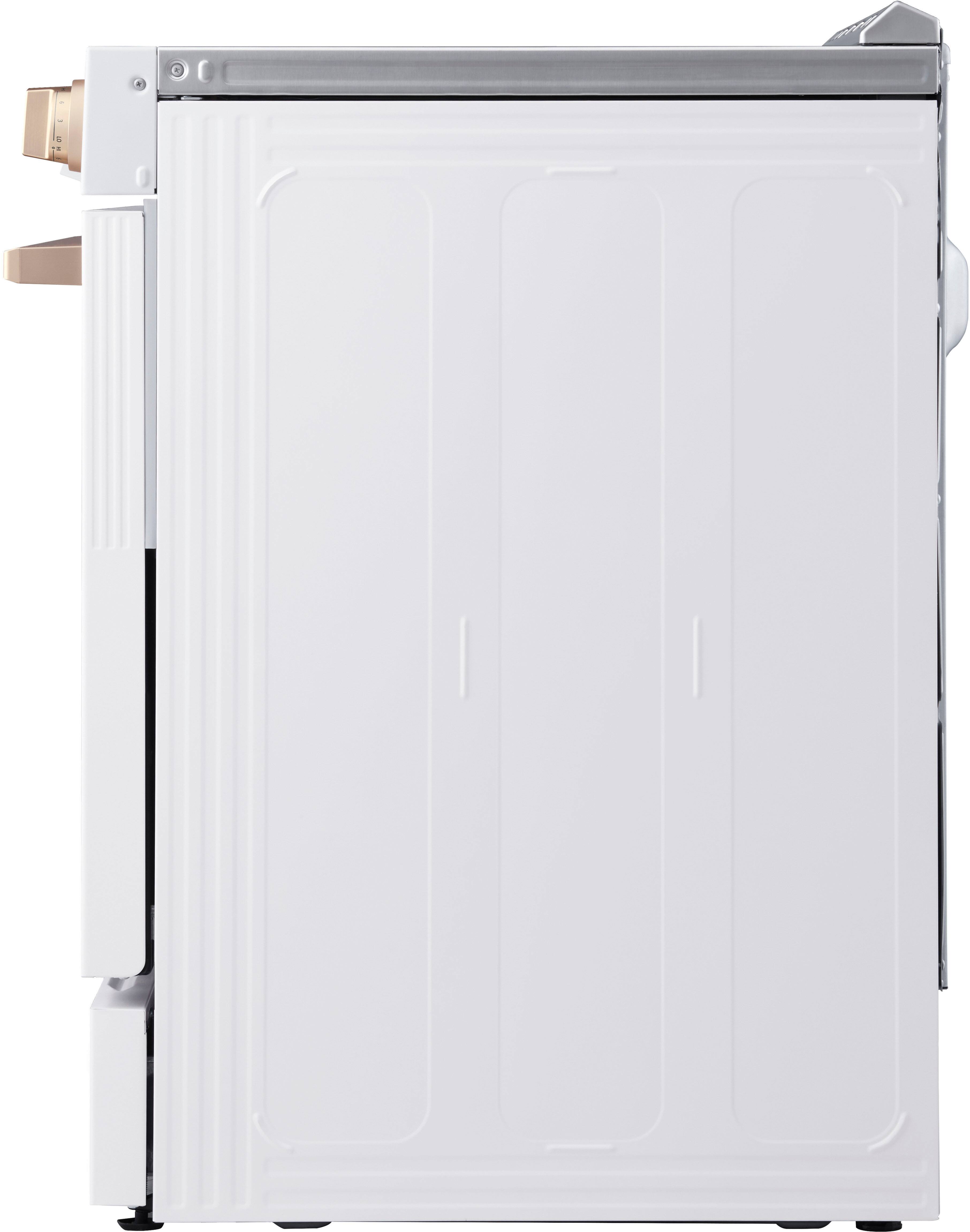 Alt View 24. LG - STUDIO 6.3 Cu. Ft. Smart Slide-In Electric True Convection Range with EasyClean and Air Sous Vide - Essence White.