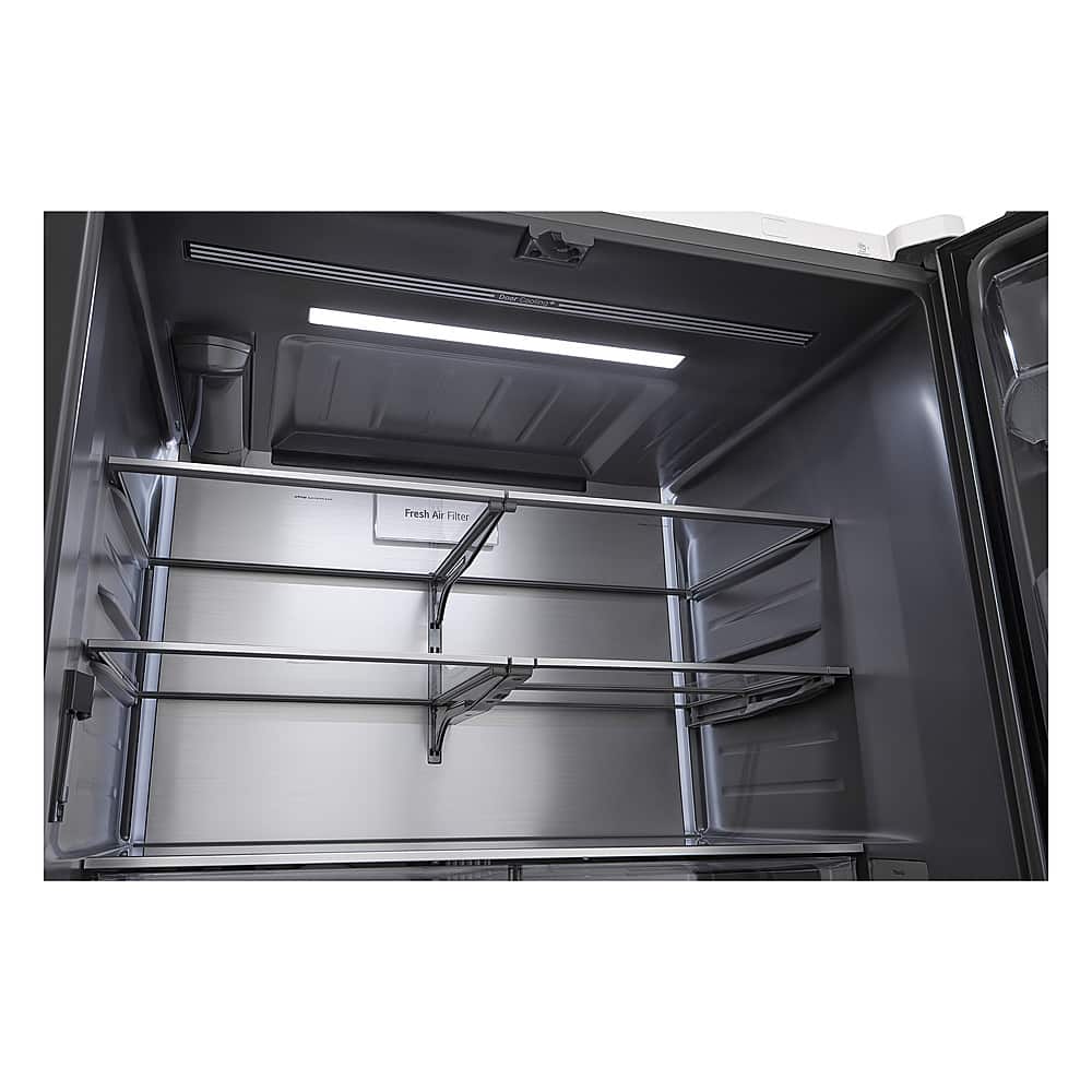 Alt View 12. LG - STUDIO Counter-Depth MAX 26.5 Cu. Ft. French Door Smart Refrigerator with Internal Water Dispenser - Essence White.