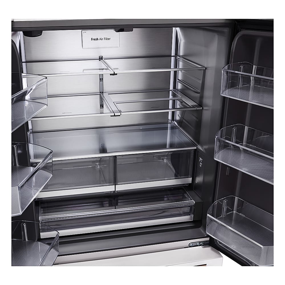 Alt View 13. LG - STUDIO Counter-Depth MAX 26.5 Cu. Ft. French Door Smart Refrigerator with Internal Water Dispenser - Essence White.