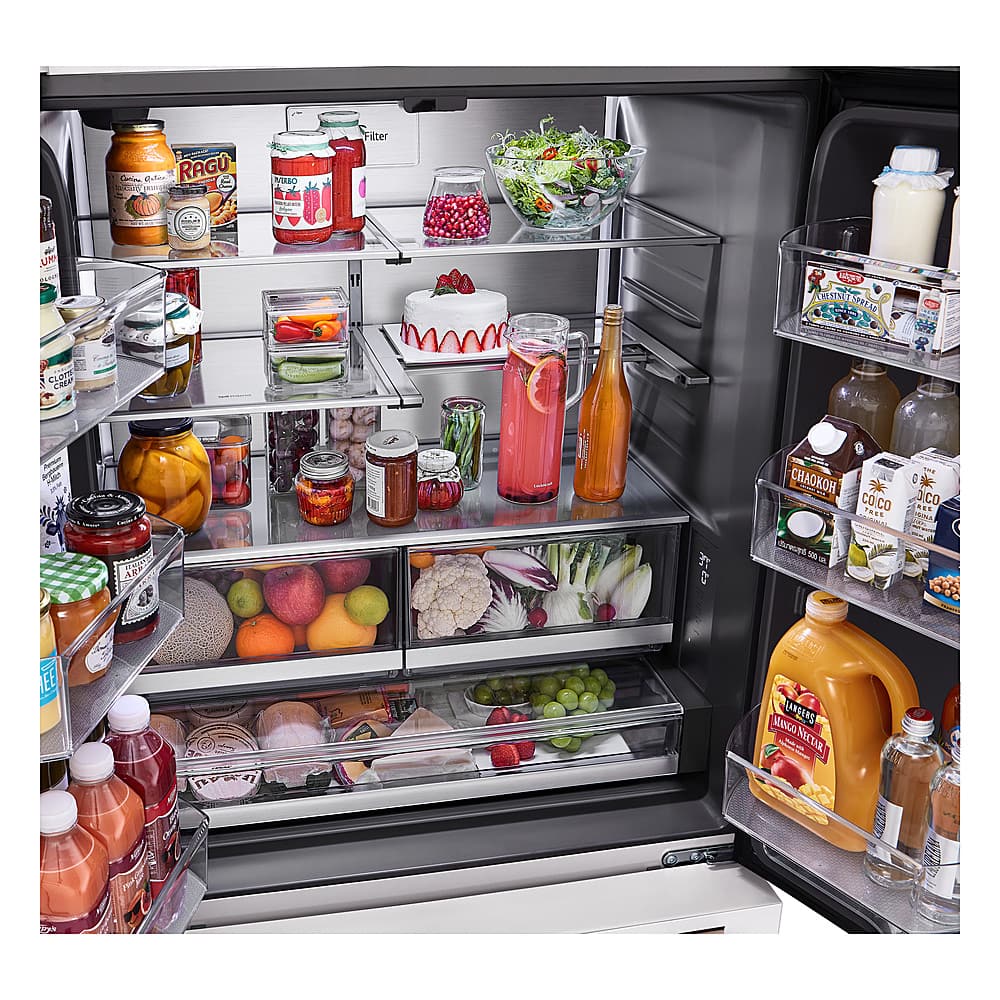 Alt View 16. LG - STUDIO Counter-Depth MAX 26.5 Cu. Ft. French Door Smart Refrigerator with Internal Water Dispenser - Essence White.