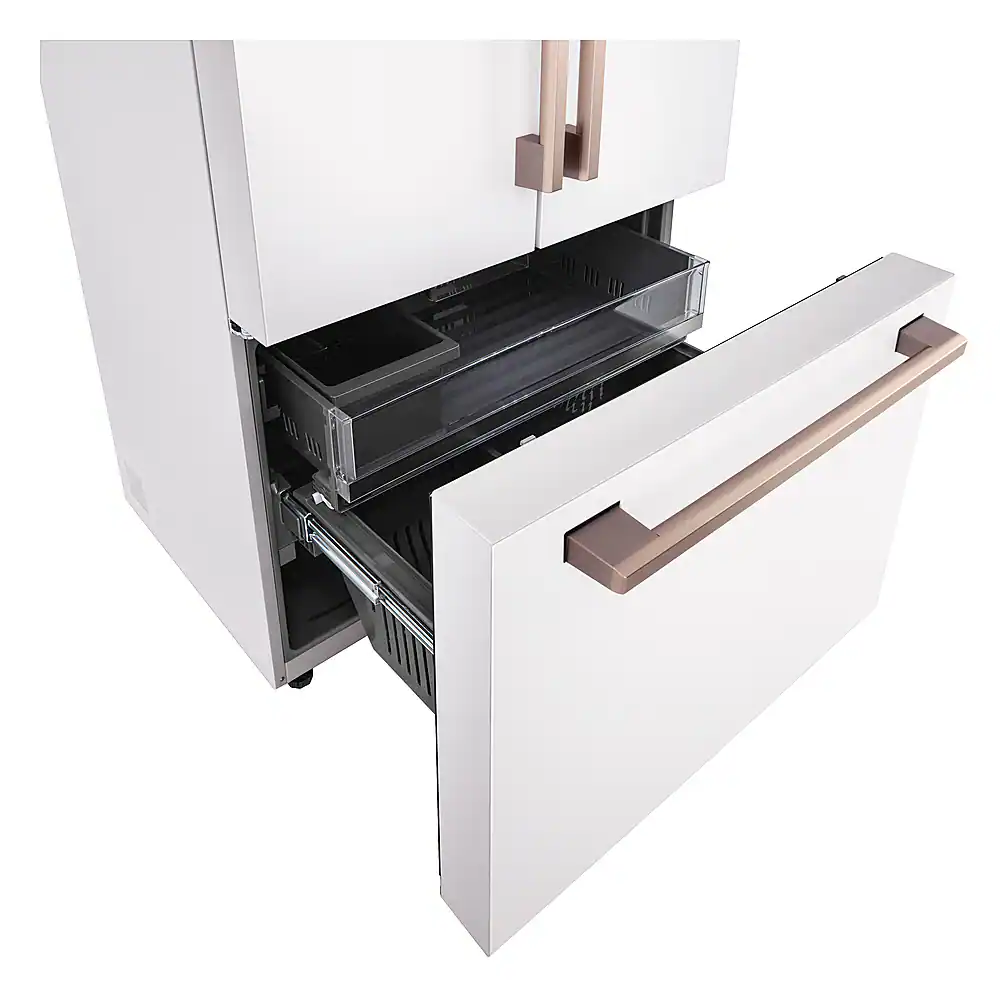 Alt View 22. LG - STUDIO Counter-Depth MAX 26.5 Cu. Ft. French Door Smart Refrigerator with Internal Water Dispenser - Essence White.