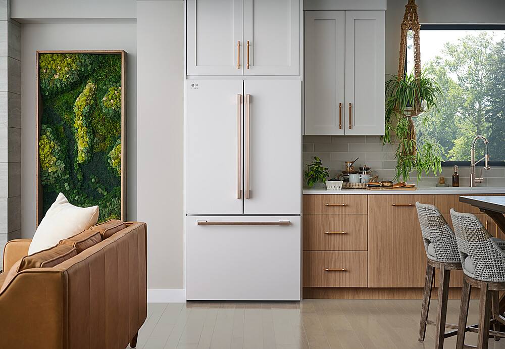 Alt View 26. LG - STUDIO Counter-Depth MAX 26.5 Cu. Ft. French Door Smart Refrigerator with Internal Water Dispenser - Essence White.