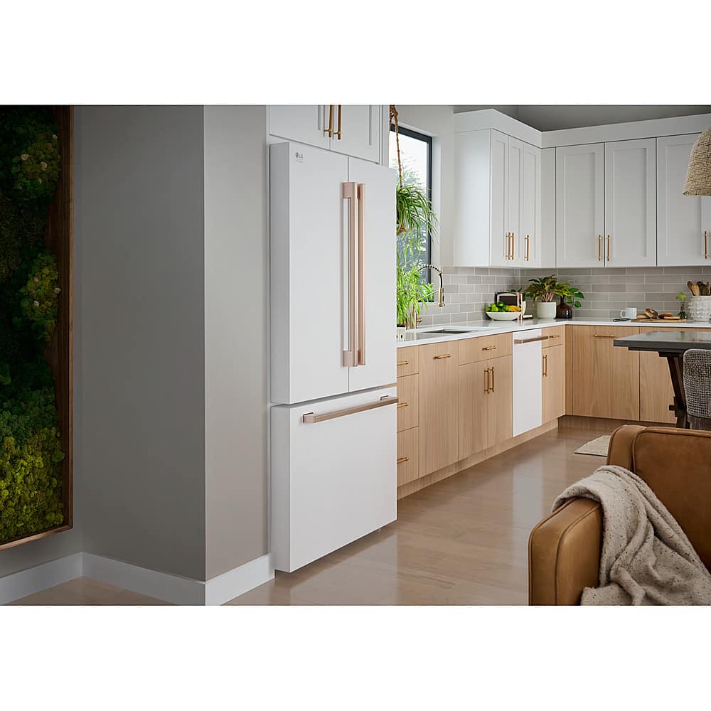 Alt View 30. LG - STUDIO Counter-Depth MAX 26.5 Cu. Ft. French Door Smart Refrigerator with Internal Water Dispenser - Essence White.