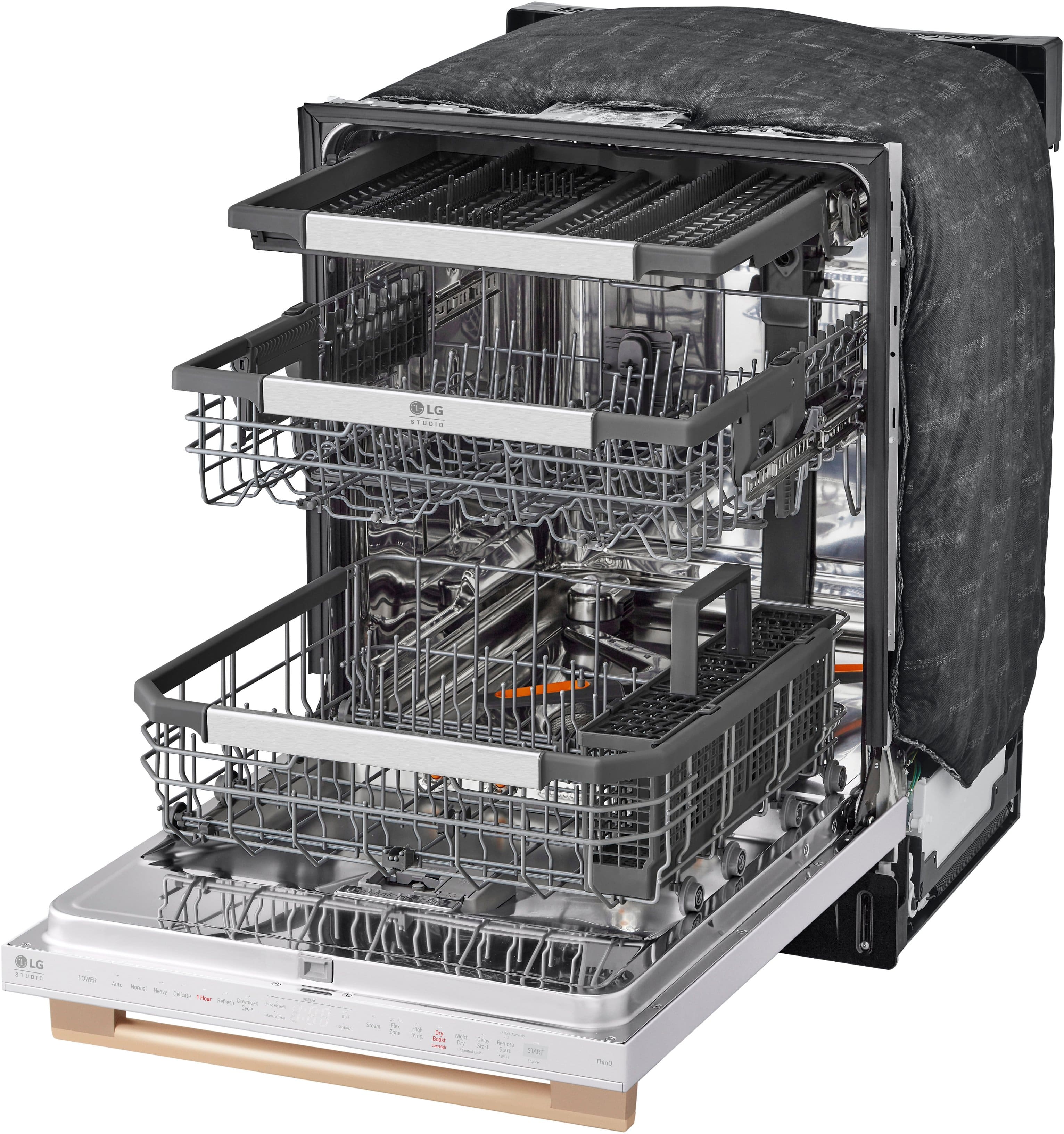 Alt View 12. LG - STUDIO 24" Top Control Smart Built-In Stainless Steel Tub Dishwasher with 3rd Rack, QuadWash Pro, and 40dBA - Essence White.