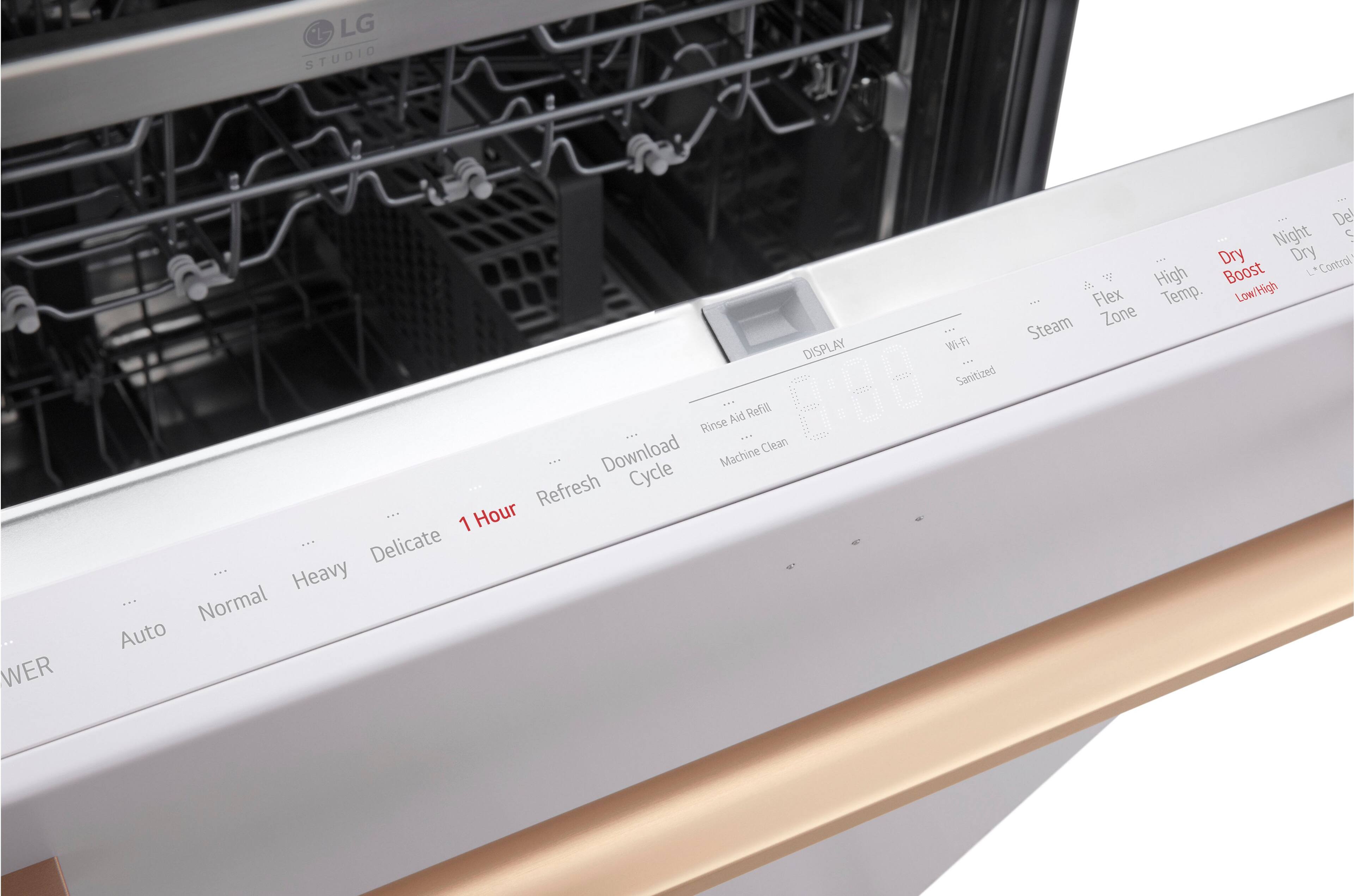 Alt View 13. LG - STUDIO 24" Top Control Smart Built-In Stainless Steel Tub Dishwasher with 3rd Rack, QuadWash Pro, and 40dBA - Essence White.