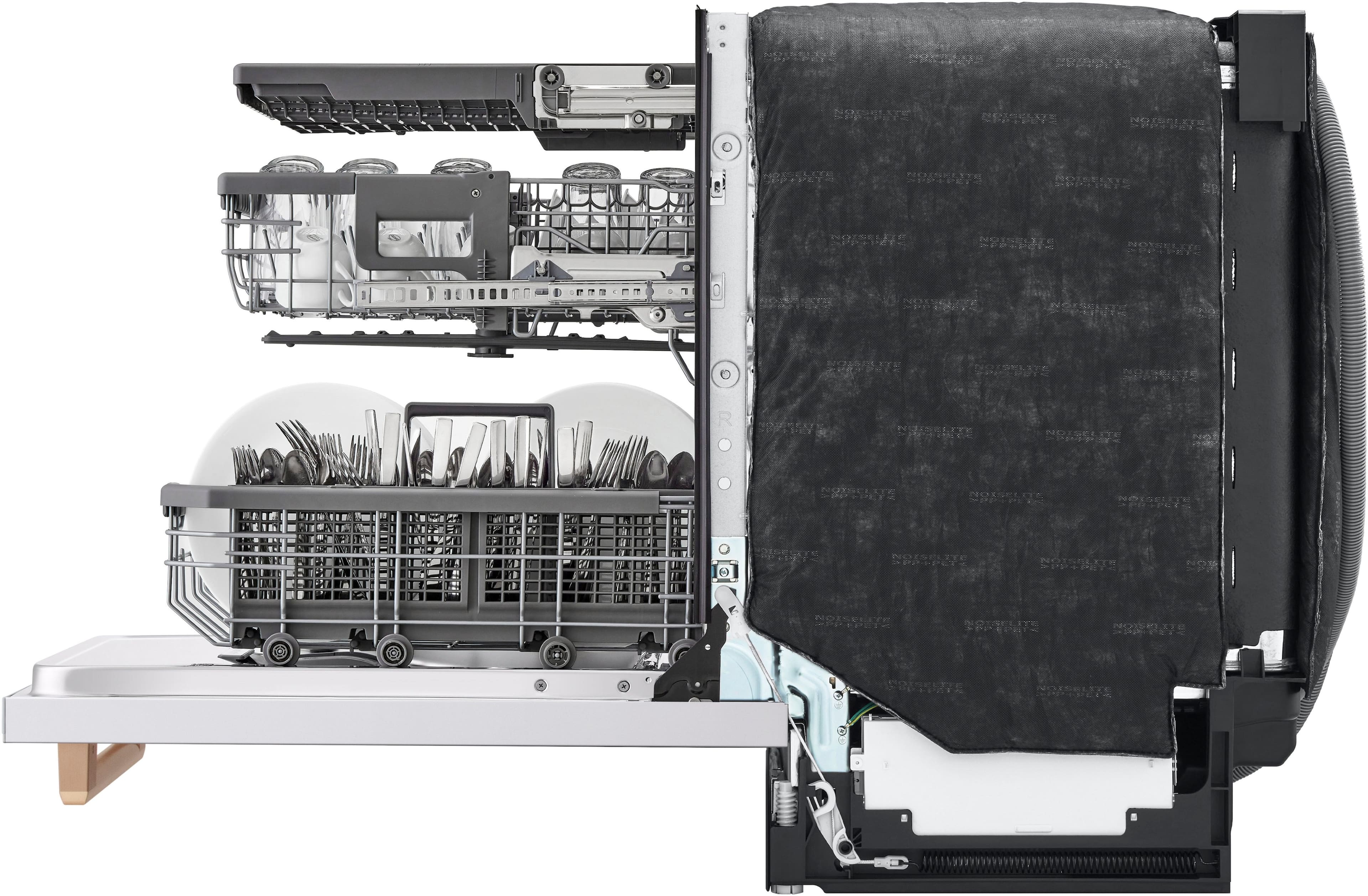 Alt View 15. LG - STUDIO 24" Top Control Smart Built-In Stainless Steel Tub Dishwasher with 3rd Rack, QuadWash Pro, and 40dBA - Essence White.