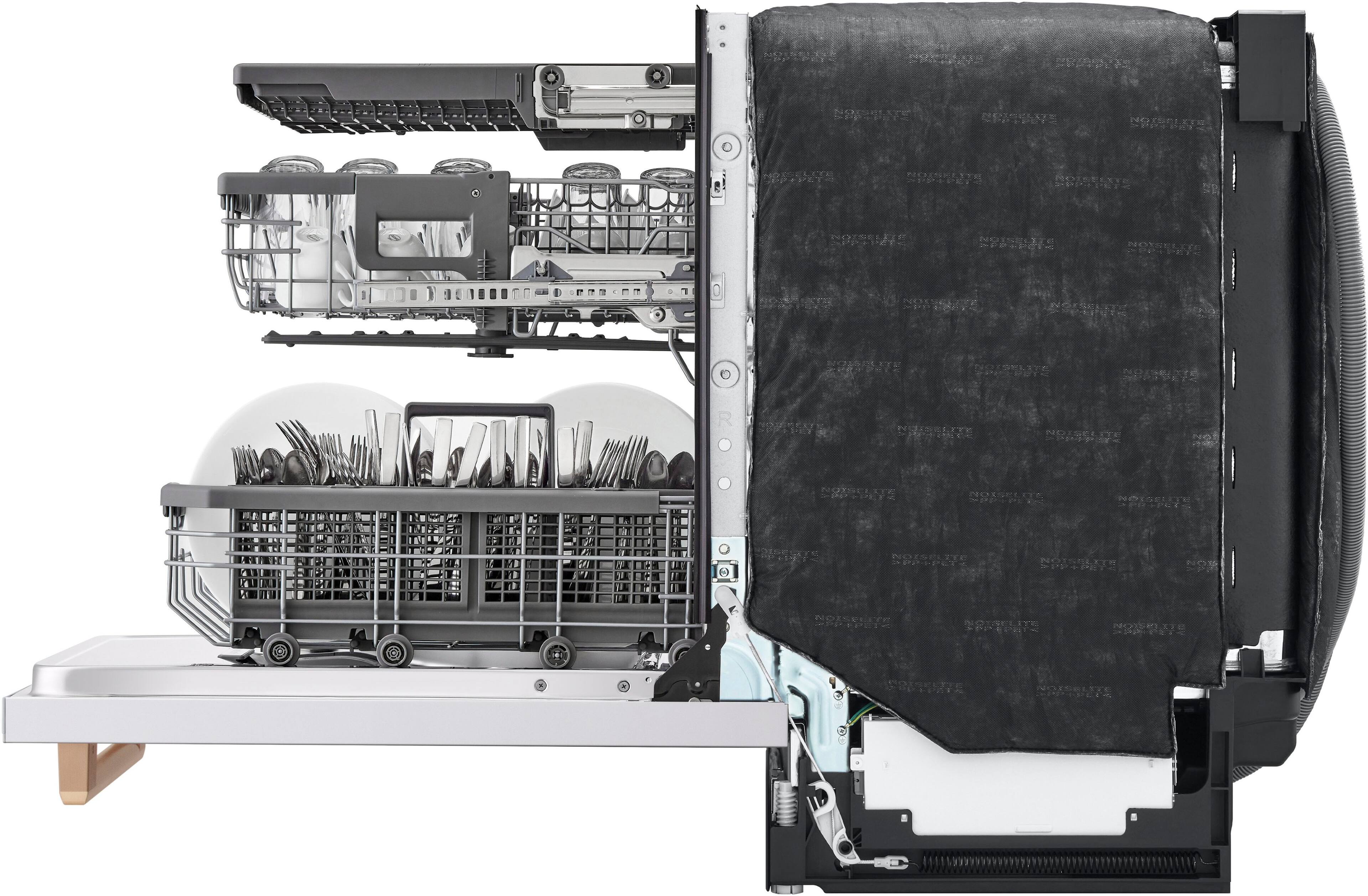 Alt View 15. LG - STUDIO 24" Top Control Smart Built-In Stainless Steel Tub Dishwasher with 3rd Rack, QuadWash Pro, and 40dBA - Essence White.