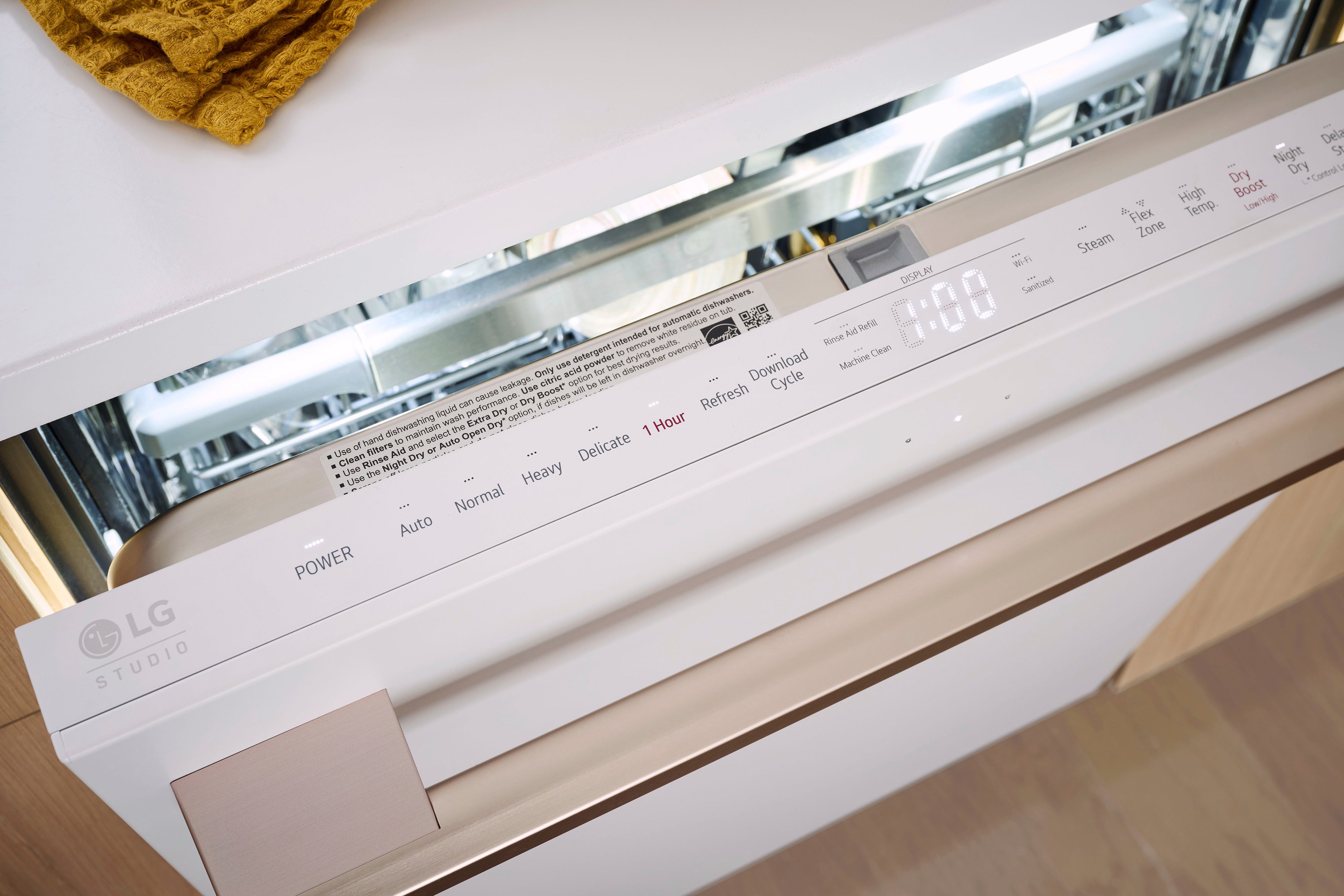 Alt View 17. LG - STUDIO 24" Top Control Smart Built-In Stainless Steel Tub Dishwasher with 3rd Rack, QuadWash Pro, and 40dBA - Essence White.