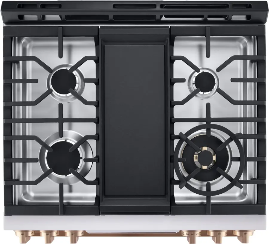 Alt View 17. LG - STUDIO 6.3 Cu. Ft. Slide-In Gas True Convection Range with EasyClean and Sous Vide - Essence White.