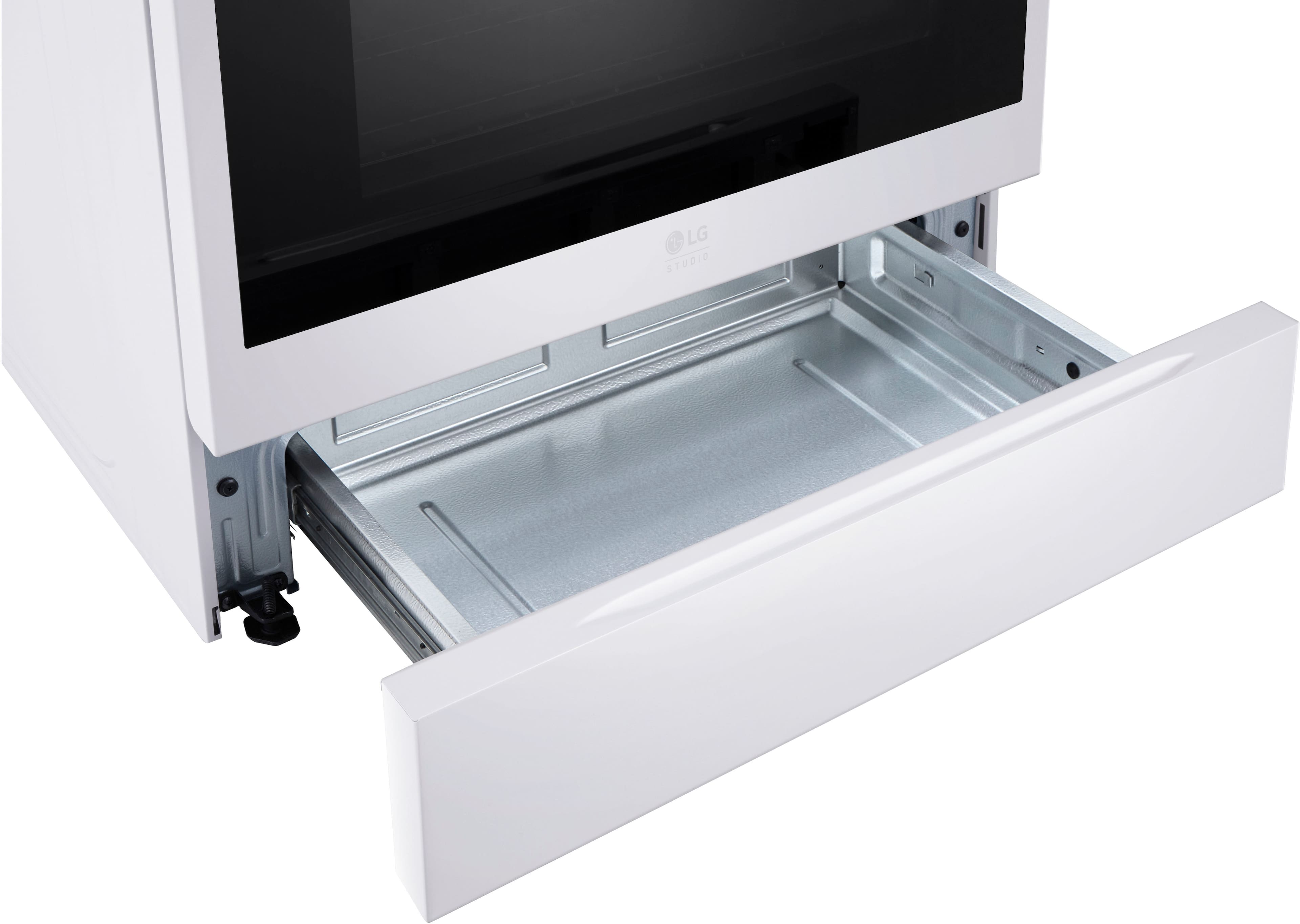 Alt View 23. LG - STUDIO 6.3 Cu. Ft. Slide-In Gas True Convection Range with EasyClean and Sous Vide - Essence White.