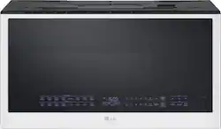 LG - STUDIO 1.7 Cu. Ft. Convection Over-the-Range Microwave with Sensor Cooking and Air Fry - Essence White - Front_Zoom