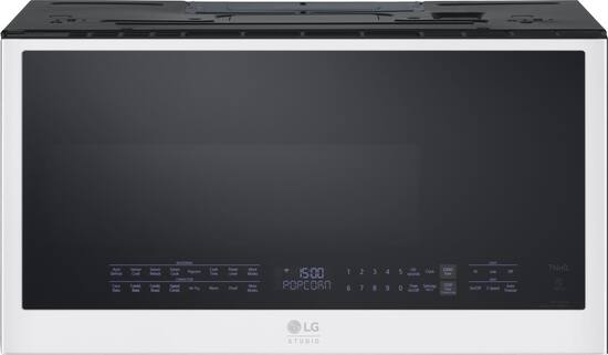 LG - Studio 1.7 Cu. ft. Convection Over-the-range Microwave with Air Fry - Stainless Steel