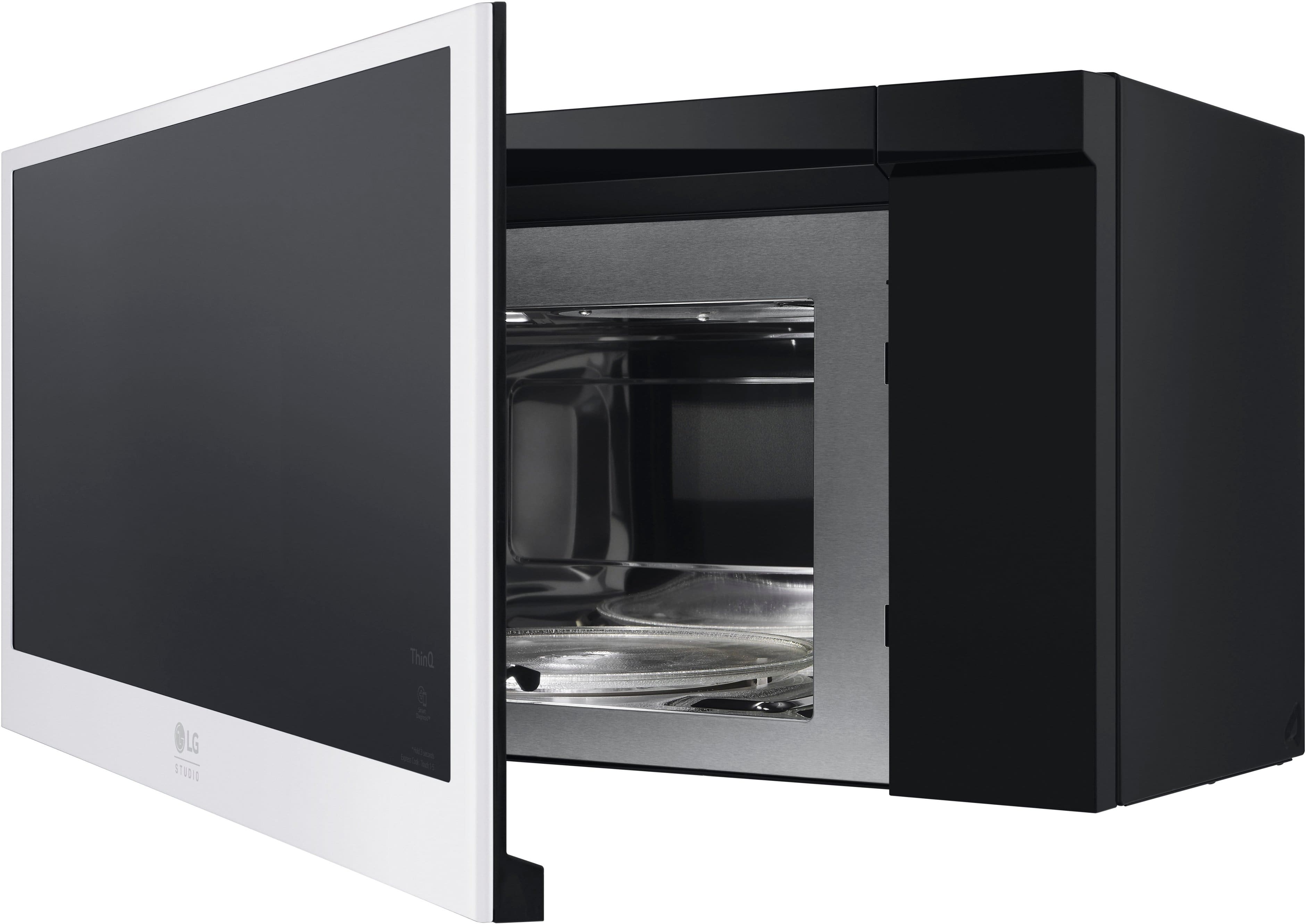 Alt View 18. LG - STUDIO 1.7 Cu. Ft. Convection Over-the-Range Microwave with Sensor Cooking and Air Fry - Essence White.