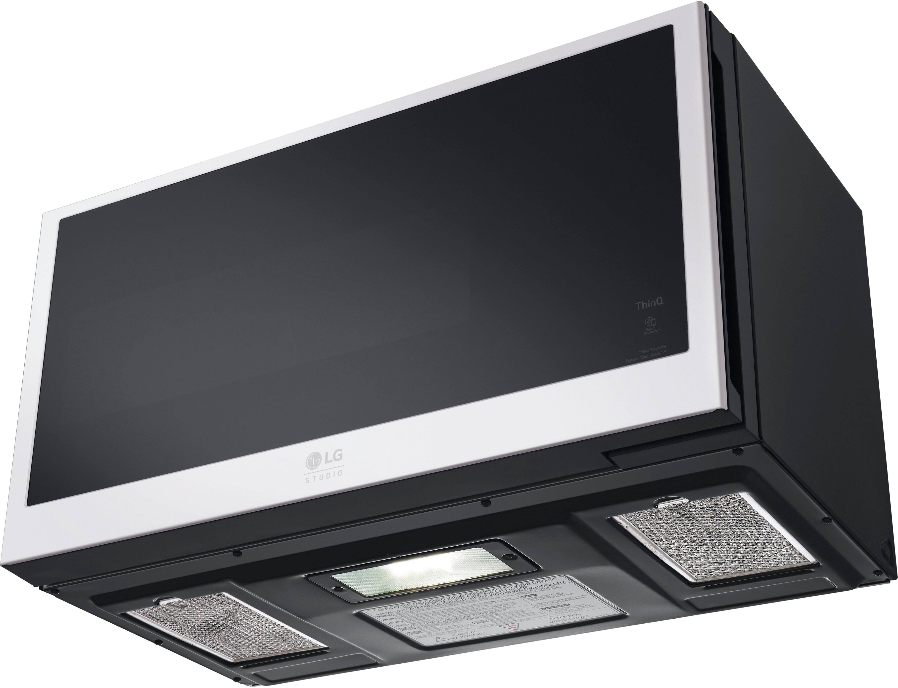 Alt View 20. LG - STUDIO 1.7 Cu. Ft. Convection Over-the-Range Microwave with Sensor Cooking and Air Fry - Essence White.