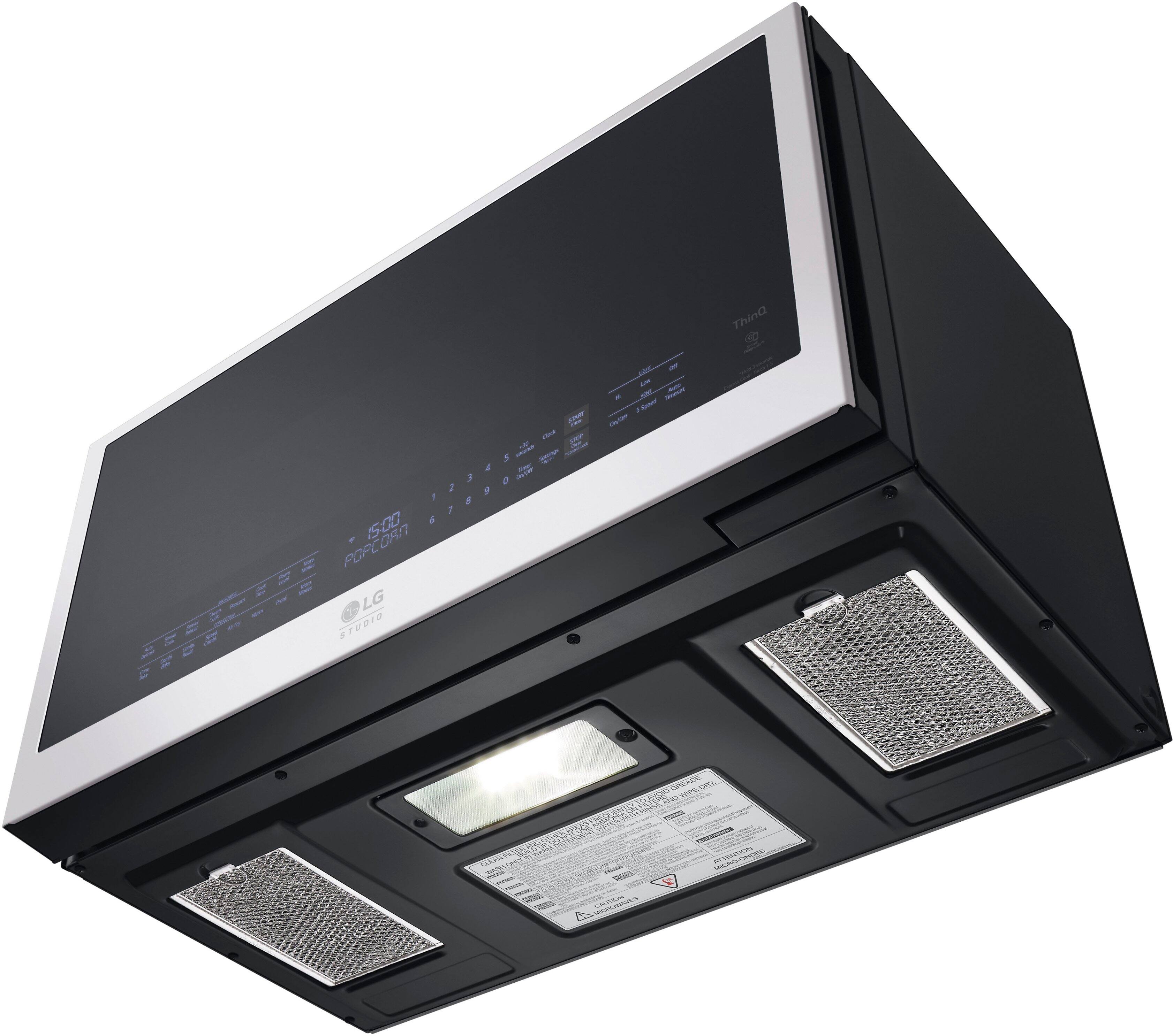 Alt View 21. LG - STUDIO 1.7 Cu. Ft. Convection Over-the-Range Microwave with Sensor Cooking and Air Fry - Essence White.