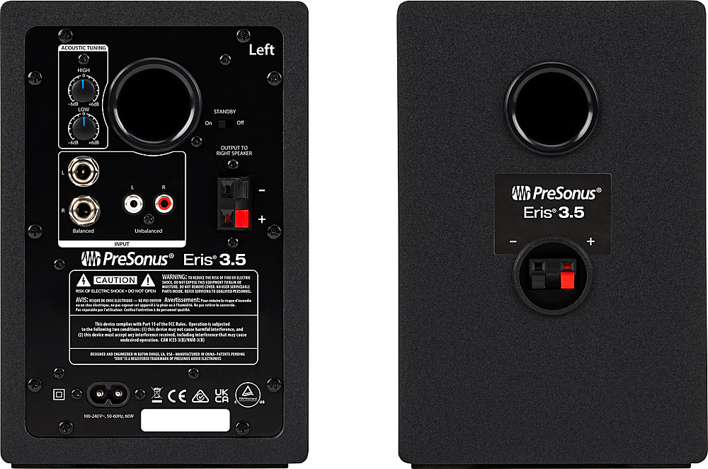 PreSonus Studio Monitors ERIS 3.5 Black 2777500121 - Best Buy