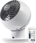 Front Zoom. WOOZOO - Compact Globe Oscillating Fan w/ Remote - 5 Speed - White.