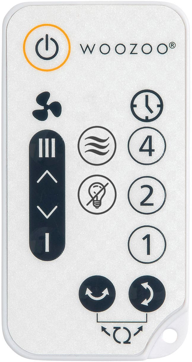 Alt View 11. WOOZOO - Compact Globe Oscillating Fan w/ Remote - 5 Speed - White.