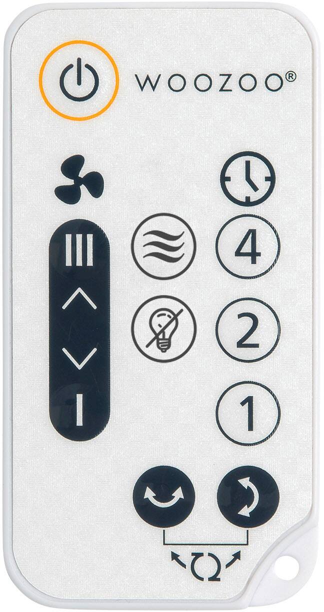 Alt View 11. WOOZOO - Compact Globe Oscillating Fan w/ Remote - 5 Speed - White.