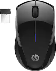 Front. HP - X3000 G3 Wireless Optical Ambidextrous Mouse - Jet Black.