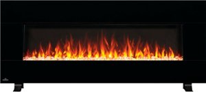 Napoleon - Harsten 50-Inch Linear Electric Fireplace with Integrated Bluetooth Speaker - Black - Front_Zoom