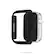 Angle. WITHit - Protective Glass Cover with Integrated Black Bumper for Apple Watch (44mm) - Clear.