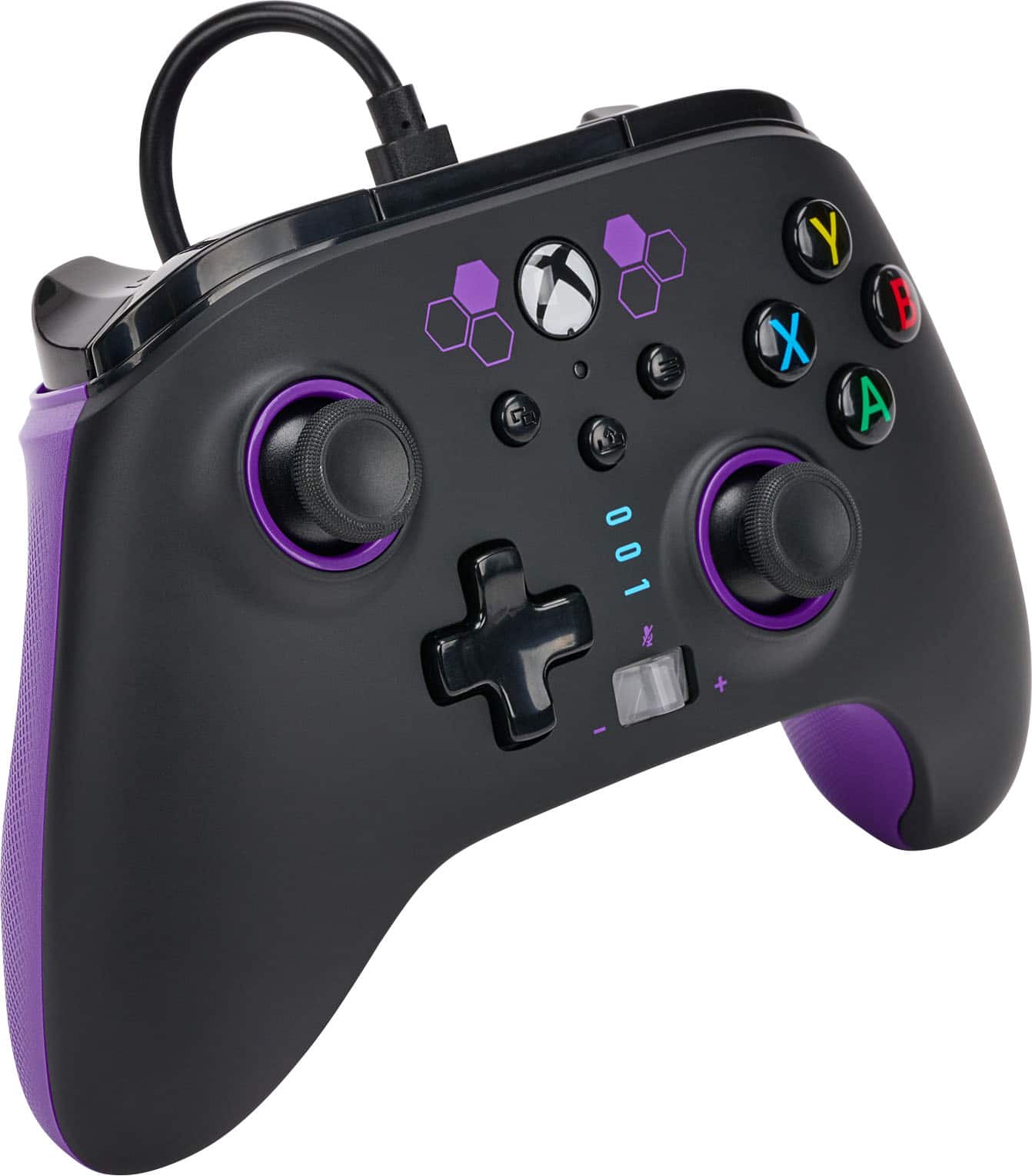 Angle. PowerA - Enhanced Wired Controller for Xbox Series X|S - Purple Hex.