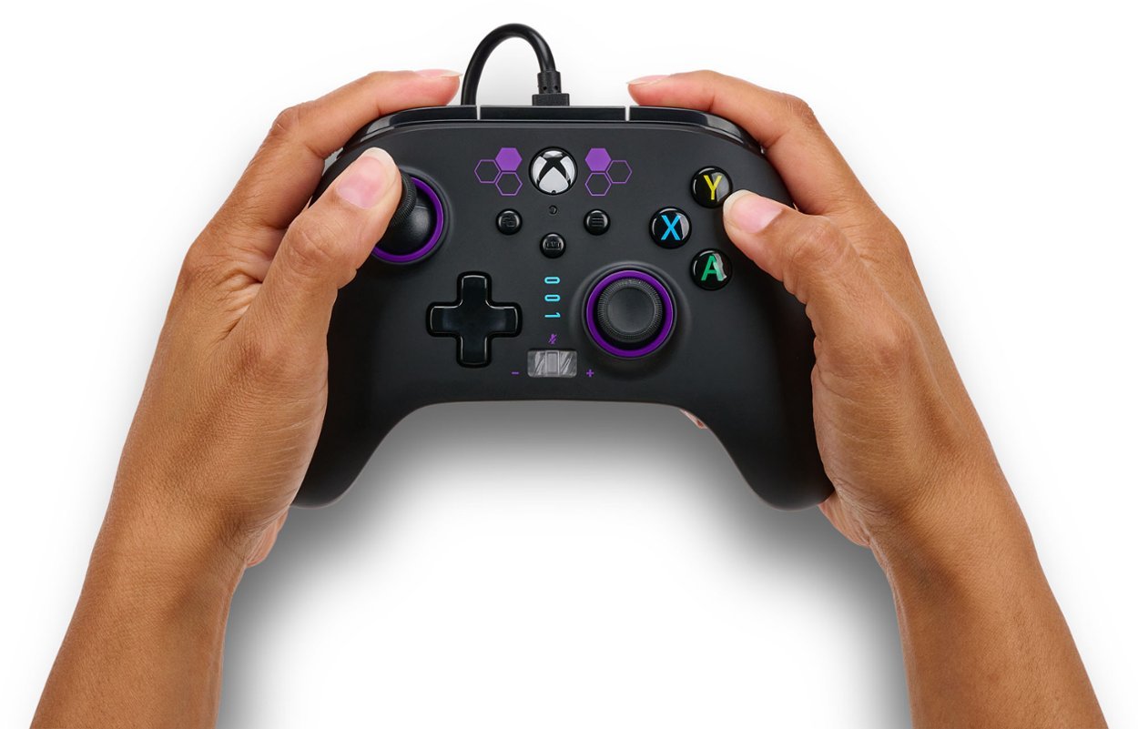 Zoom in on Alt View Zoom 23. PowerA - Enhanced Wired Controller for Xbox Series X|S - Purple Hex.
