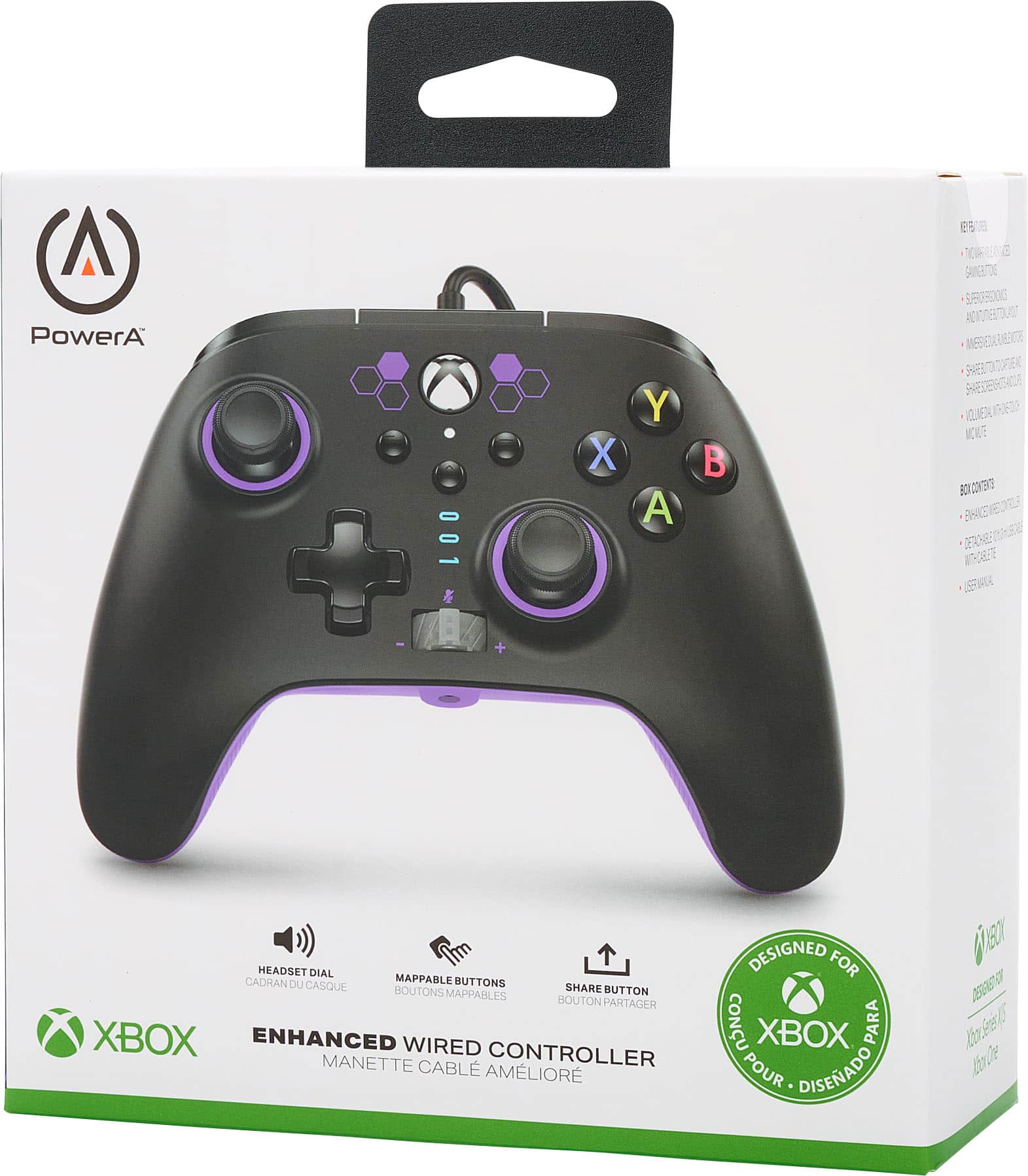 Alt View 23. PowerA - Enhanced Wired Controller for Xbox Series X|S - Purple Hex.