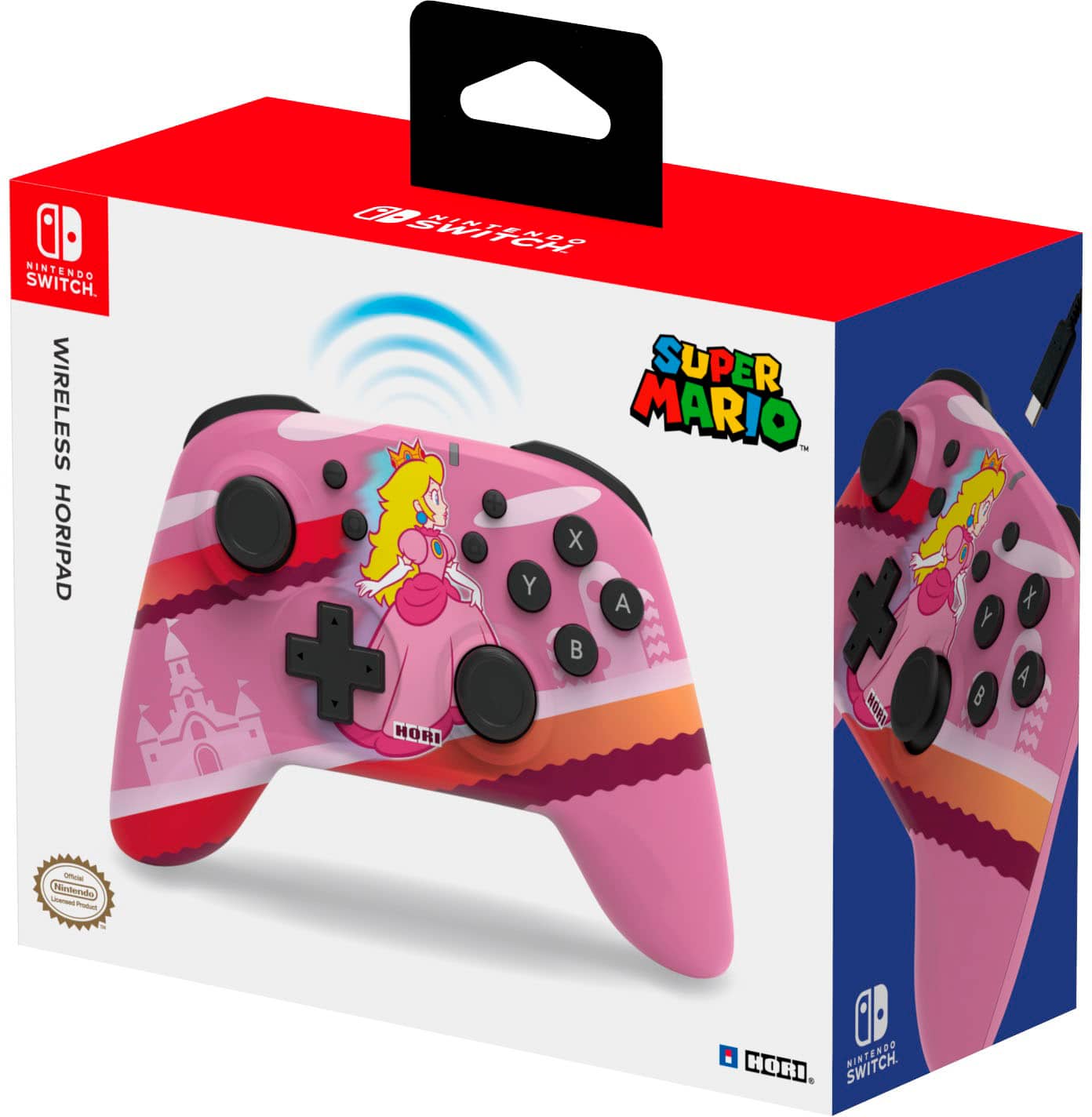 Alt View 12. Hori - HORIPAD (Peach) Wireless for Nintendo Switch - Pink.