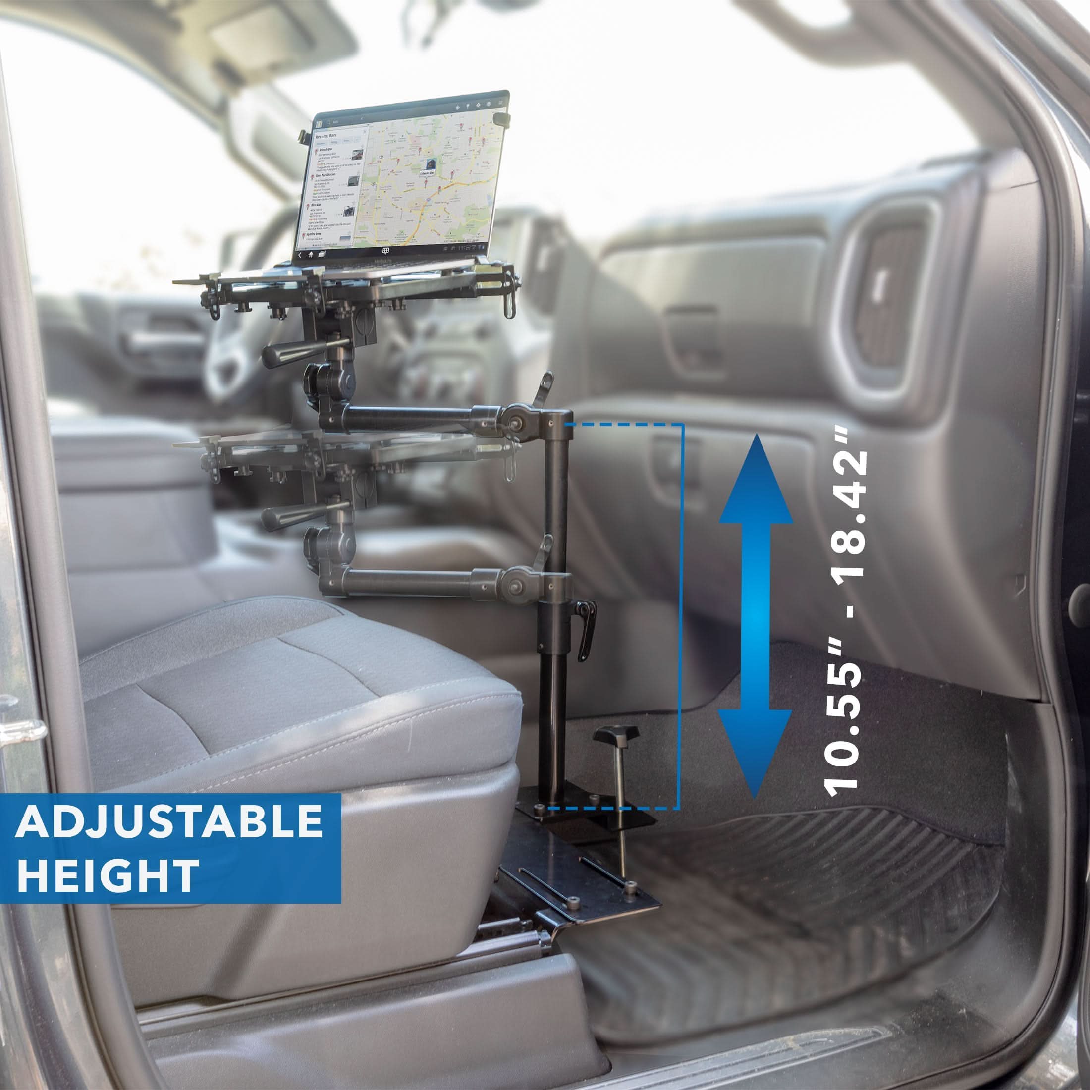 ADJUSTABLE HEIGHT

10.55" - 18.42"