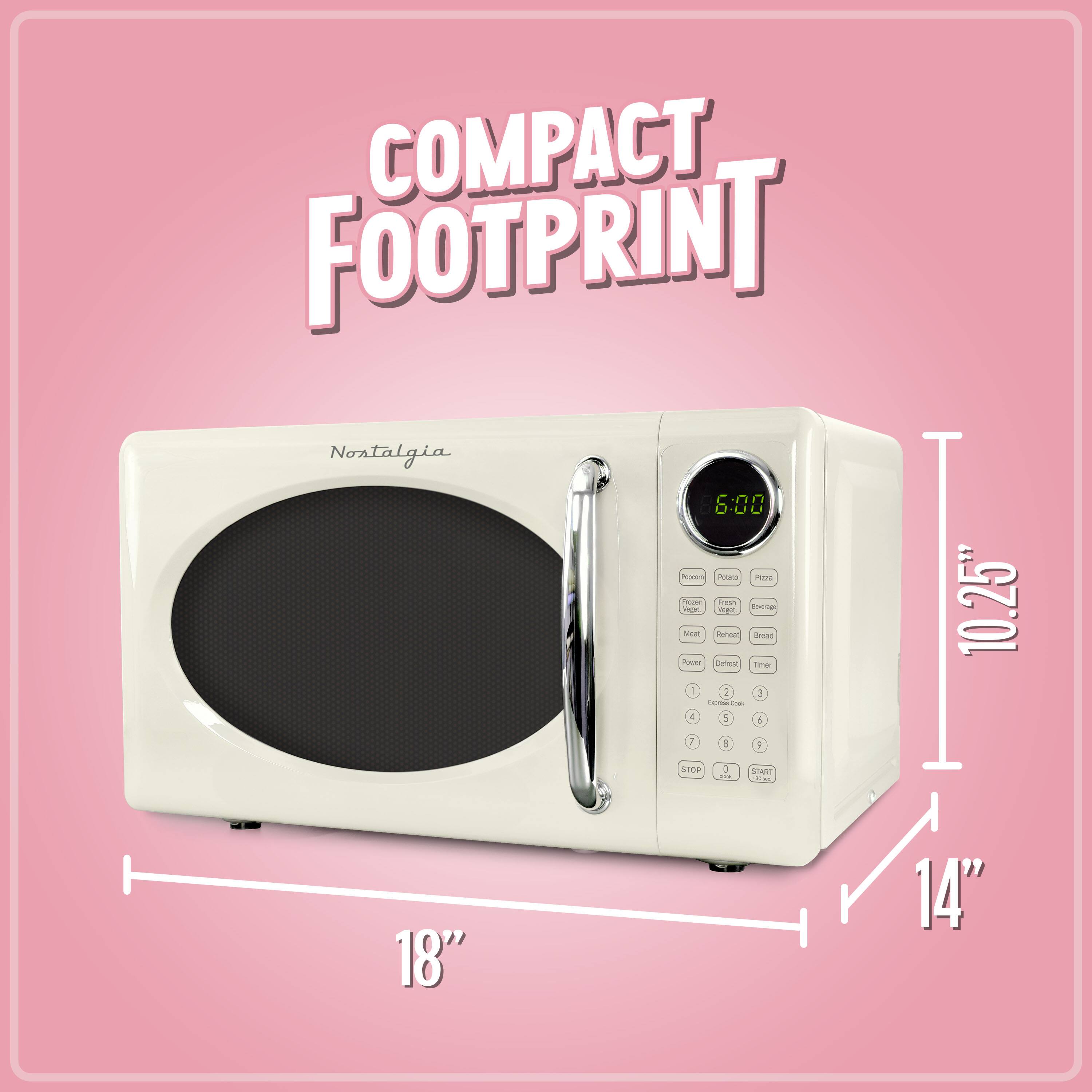 COMPACT FOOTPRINT  
Nostalgia C  
5:00  
L U a Vta Phose sToP D Pr / Mest 1 1 I - nea eg fash 2 a 1 i - START  
Tmar dresn 4 1 I  
10.25" x 14" x 18"