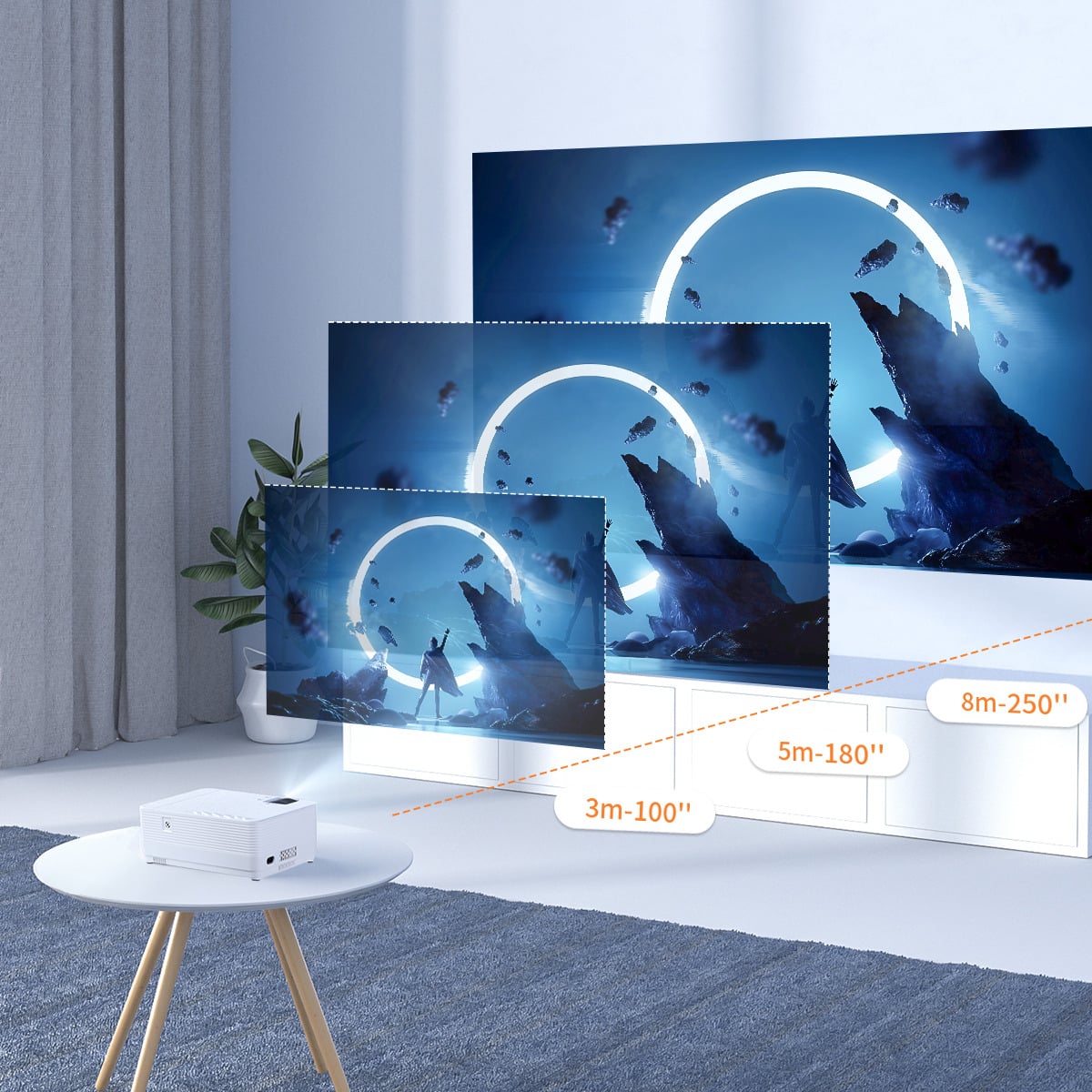 Alt View 13. Vankyo - Leisure 470 Pro Native 1080P Wireless Single LCD Mini Projector - White.