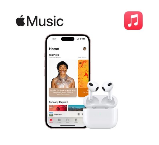 Front. Apple - Apple - Apple Music for 4 mo. free for My Best Buy Plus™ and My Best Buy Total™ members (New Subscribers only).