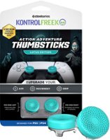 KontrolFreek - Action Lotus Thumbsticks, PlayStation 5 - Teal/Clear - Front_Zoom
