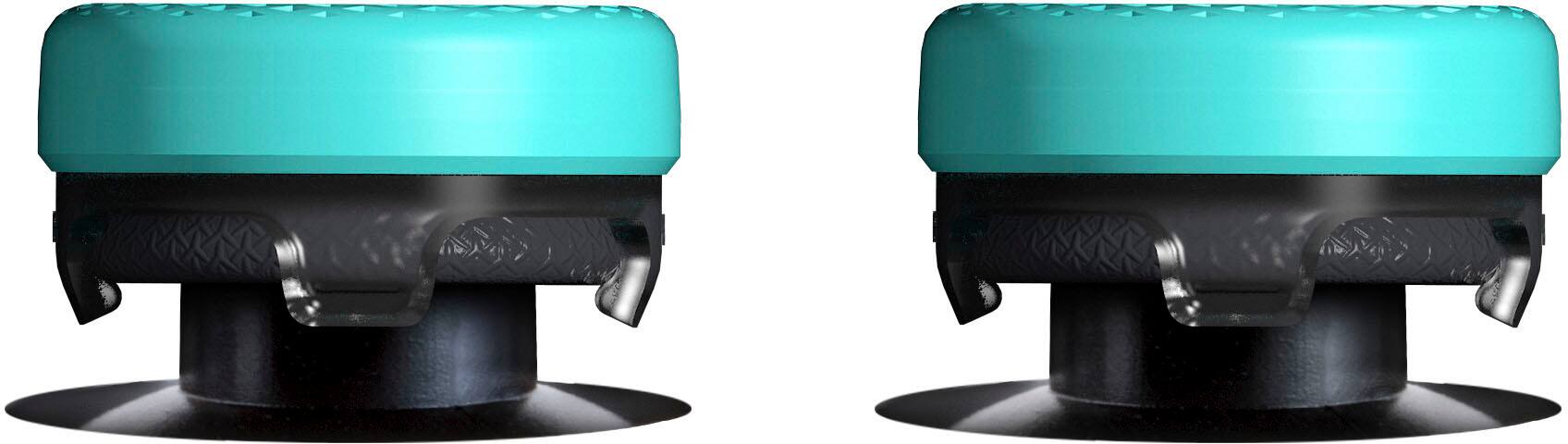 Left. KontrolFreek - Action Lotus Thumbsticks, PlayStation 5 - Teal/Clear.