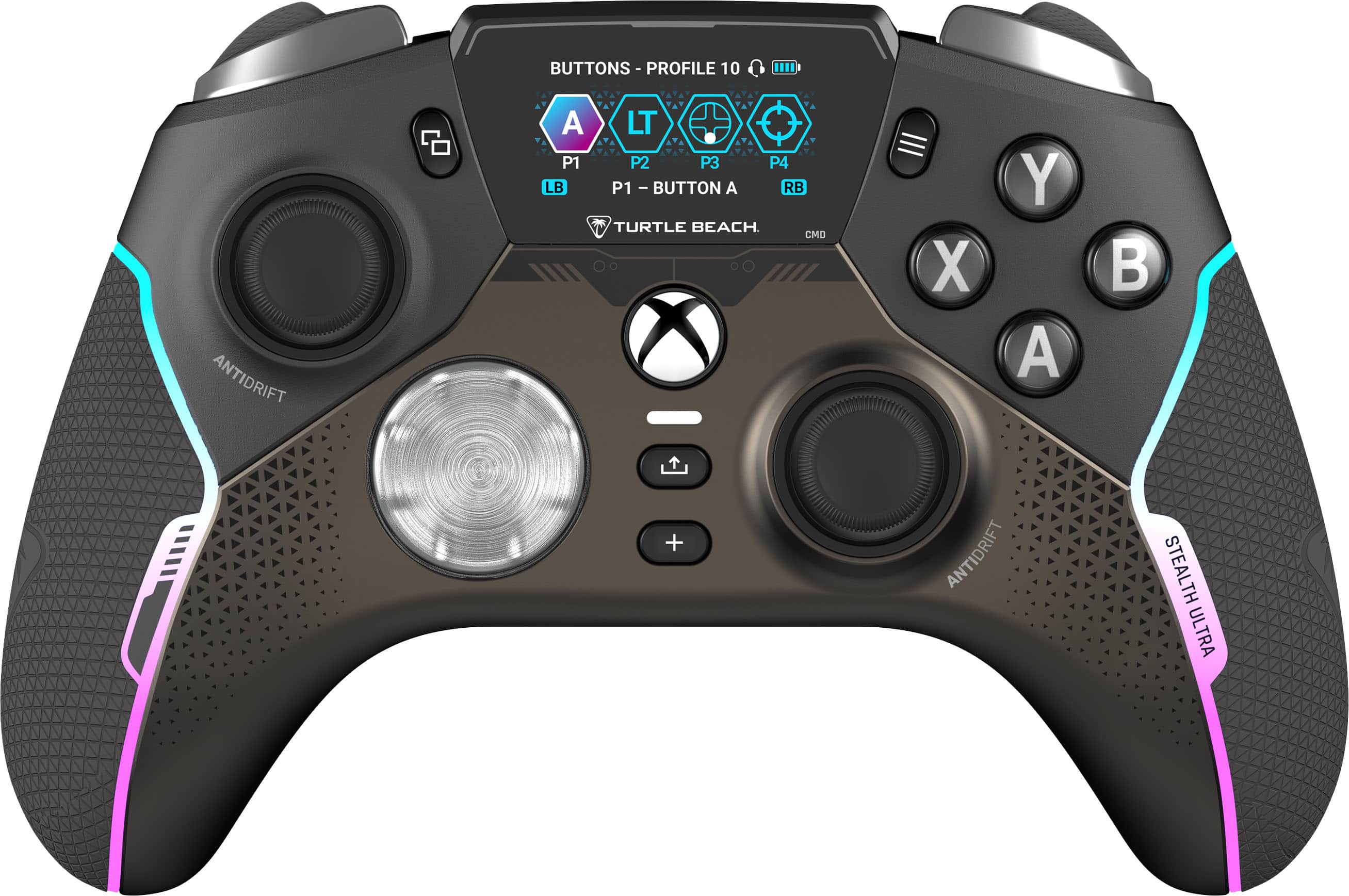 Back. Turtle Beach - Stealth Ultra Wireless Controller with charge dock, 30-hour battery designed for Xbox Series X|S, Windows PC, Android - Black.