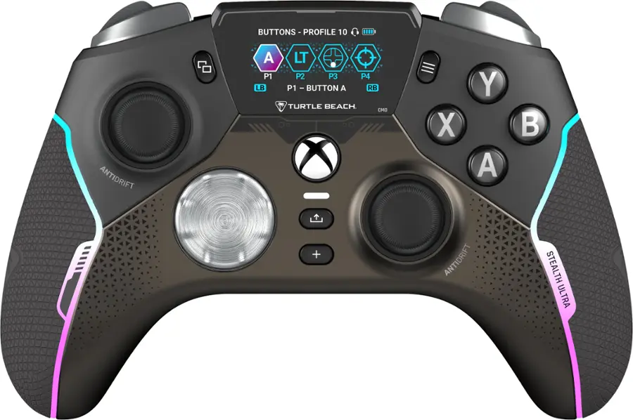 Back. Turtle Beach - Stealth Ultra Wireless Controller with charge dock, 30-hour battery designed for Xbox Series X|S, Windows PC, Android - Black.