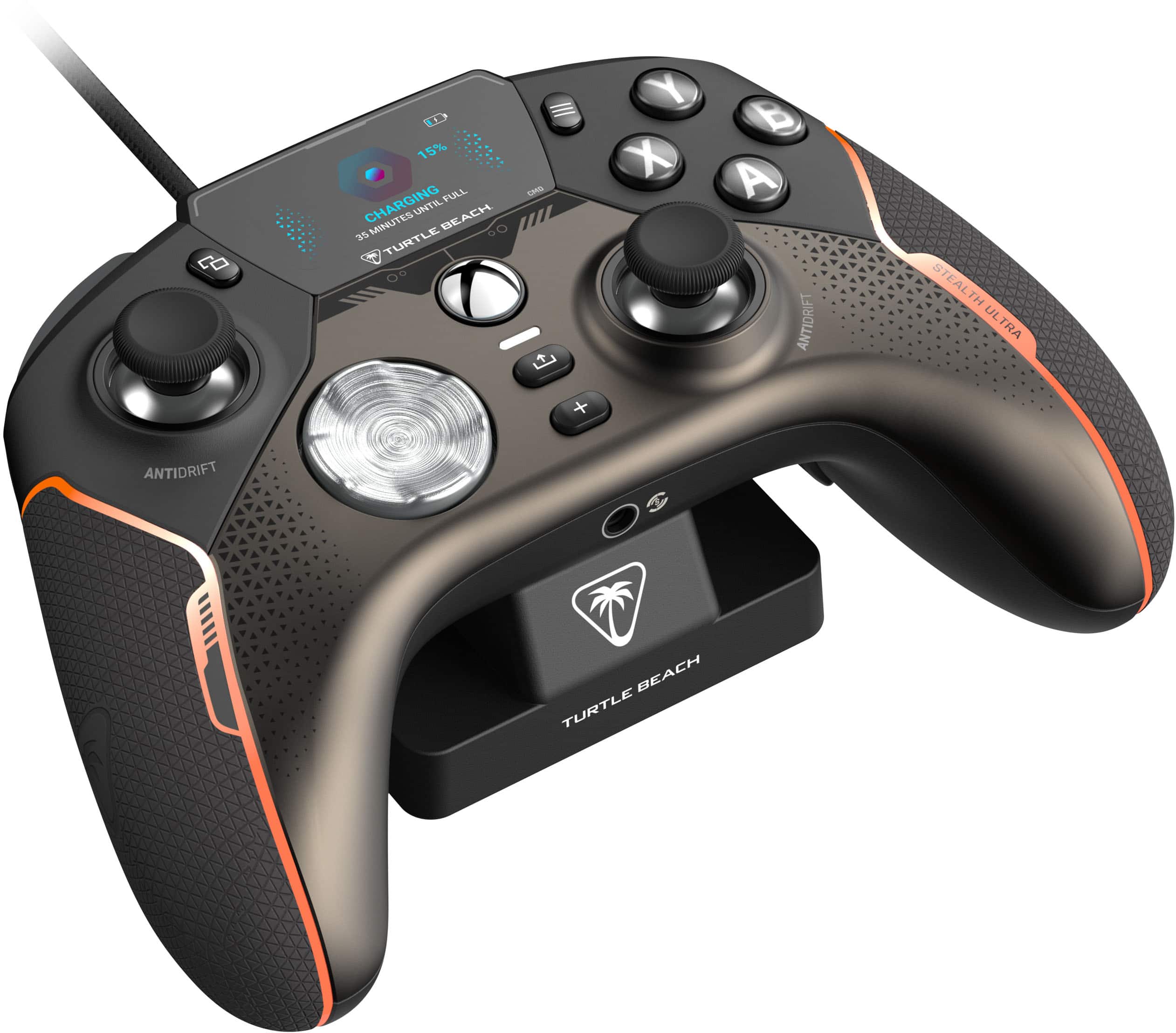 Alt View 11. Turtle Beach - Stealth Ultra Wireless Controller with charge dock, 30-hour battery designed for Xbox Series X|S, Windows PC, Android - Black.