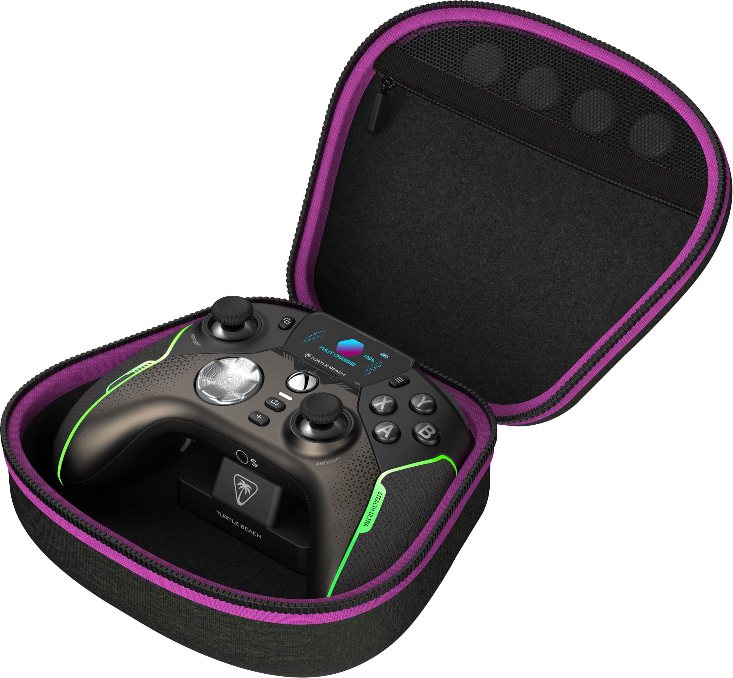 Alt View 18. Turtle Beach - Stealth Ultra Wireless Controller with charge dock, 30-hour battery designed for Xbox Series X|S, Windows PC, Android - Black.