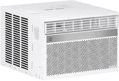 Front. GE - 700 Sq. Ft. 14000 BTU Smart Window Air Conditioner - White.