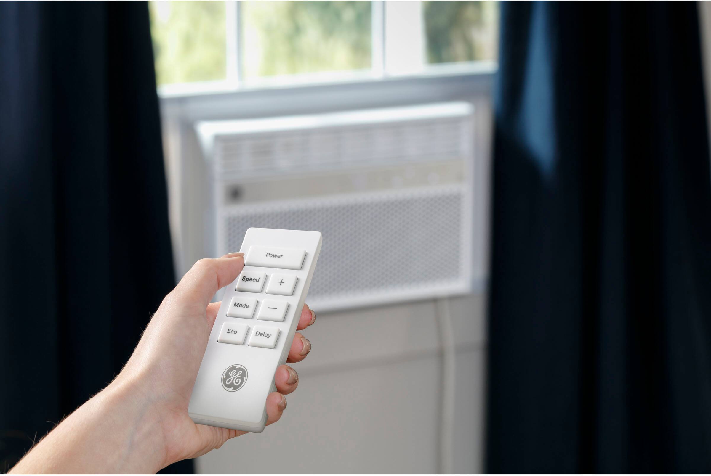 Alt View 13. GE - 700 Sq. Ft. 14000 BTU Smart Window Air Conditioner - White.