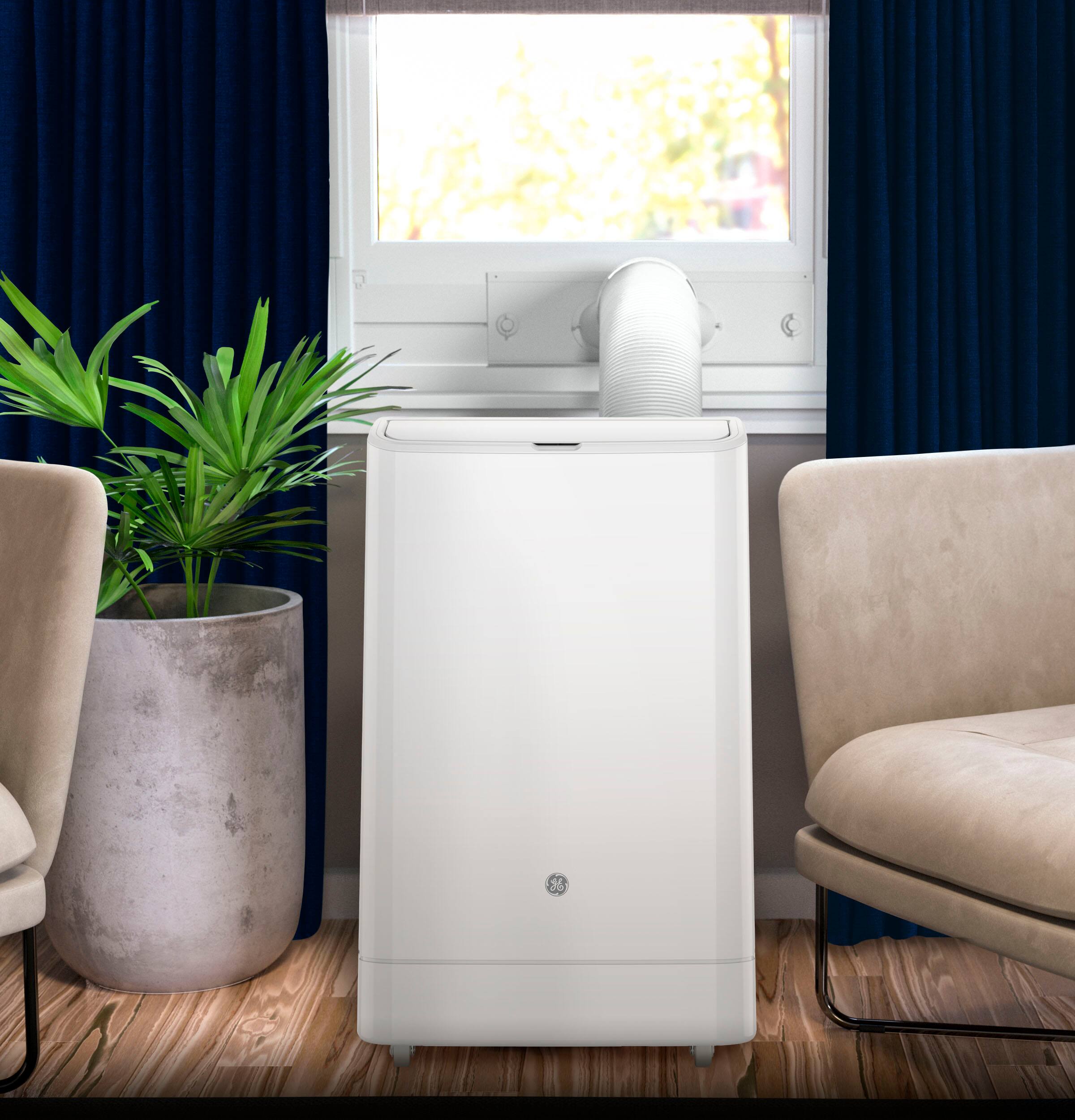 Alt View 11. GE - 450 Sq. Ft. 10,800 BTU Smart Portable Air Conditioner - White.