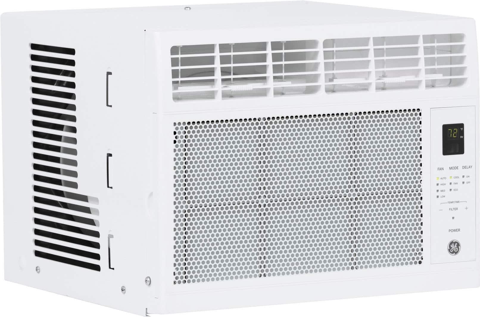 Front. GE - 150 Sq. Ft 5000 BTU Window Air Conditioner - White.