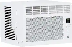 Front. GE - 150 Sq. Ft 5000 BTU Window Air Conditioner - White.