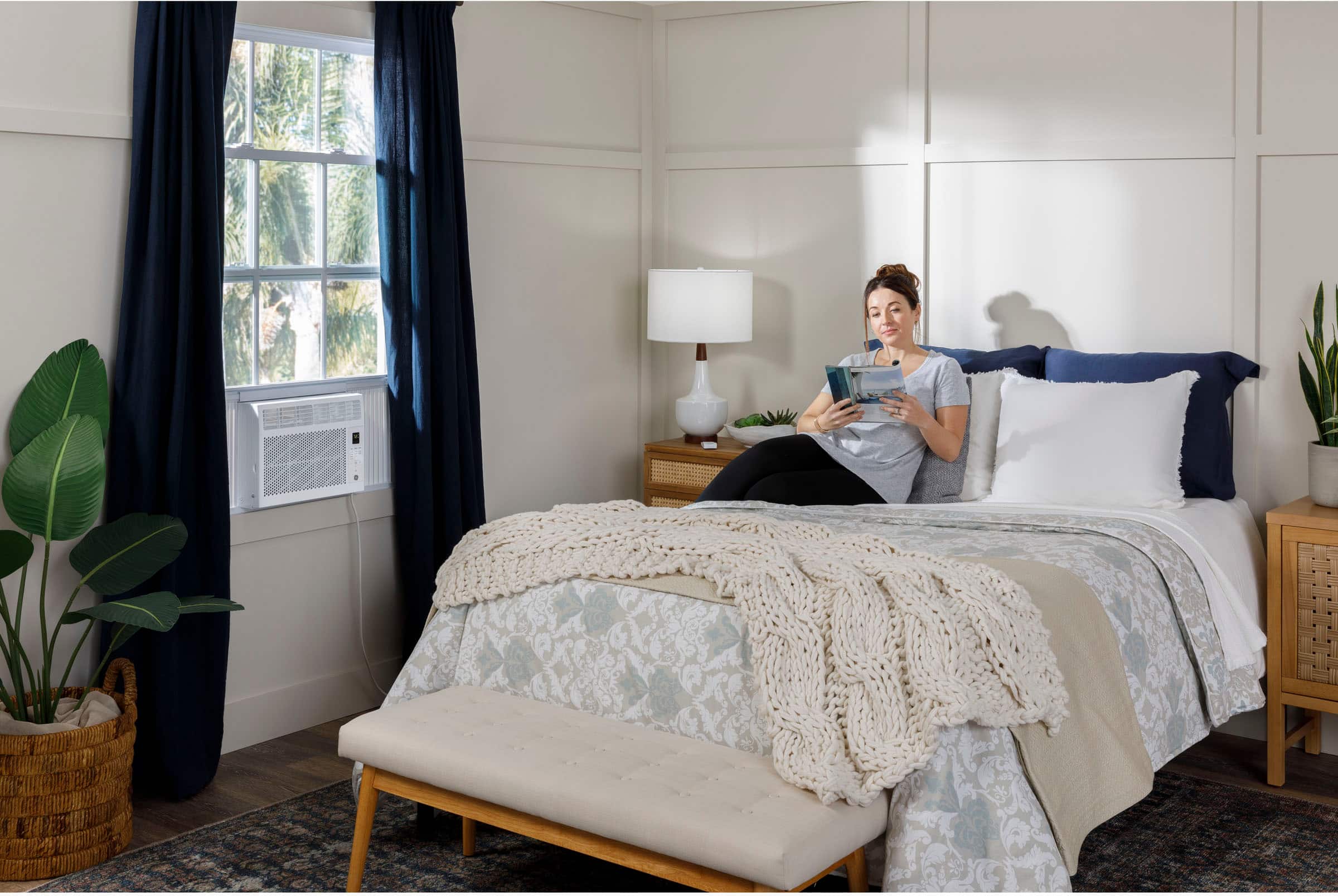 Angle. GE - 150 Sq. Ft 5000 BTU Window Air Conditioner - White.