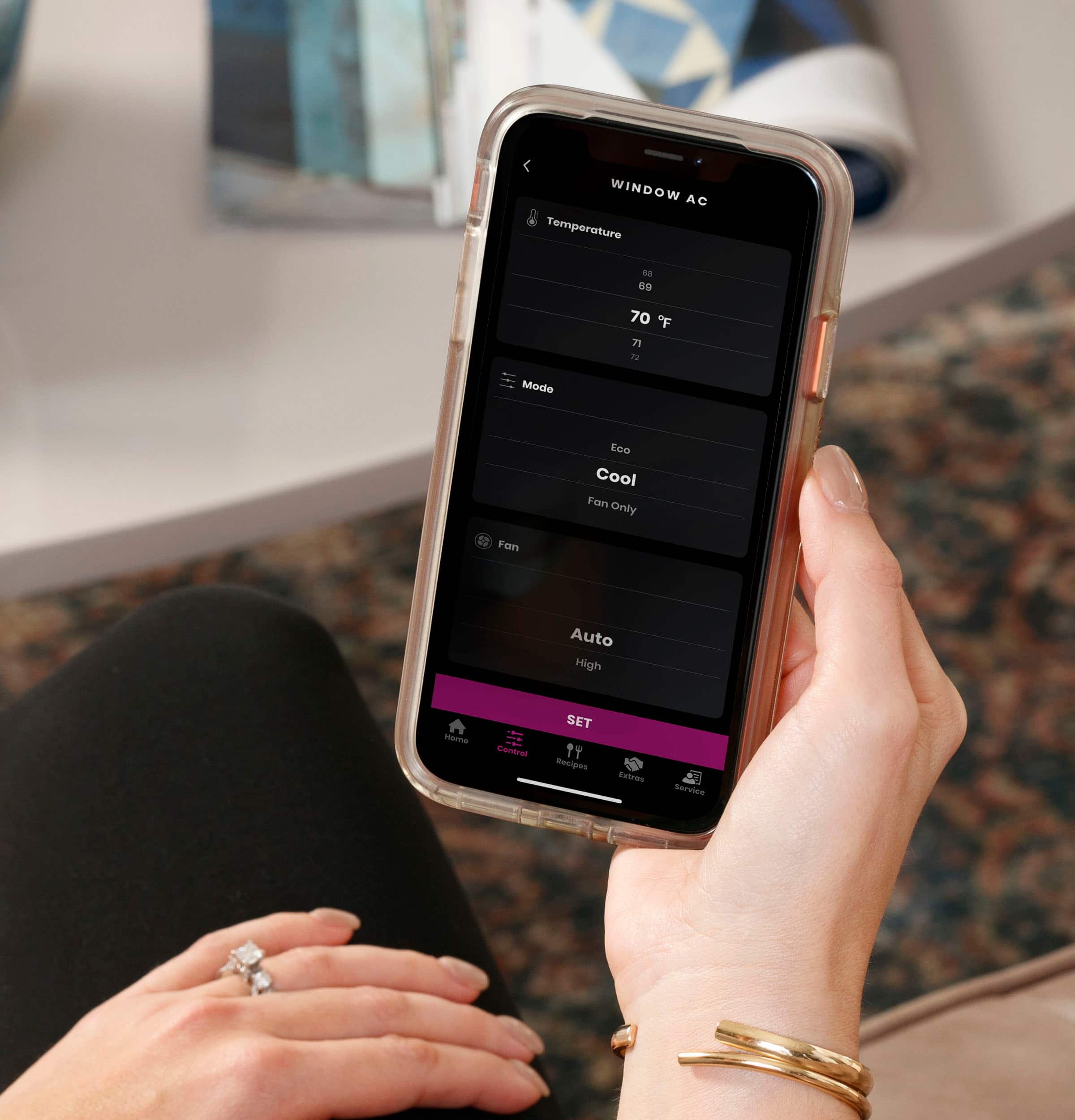 Alt View 12. GE - 350 Sq. Ft. 8000 BTU Smart Window Air Conditioner - White.