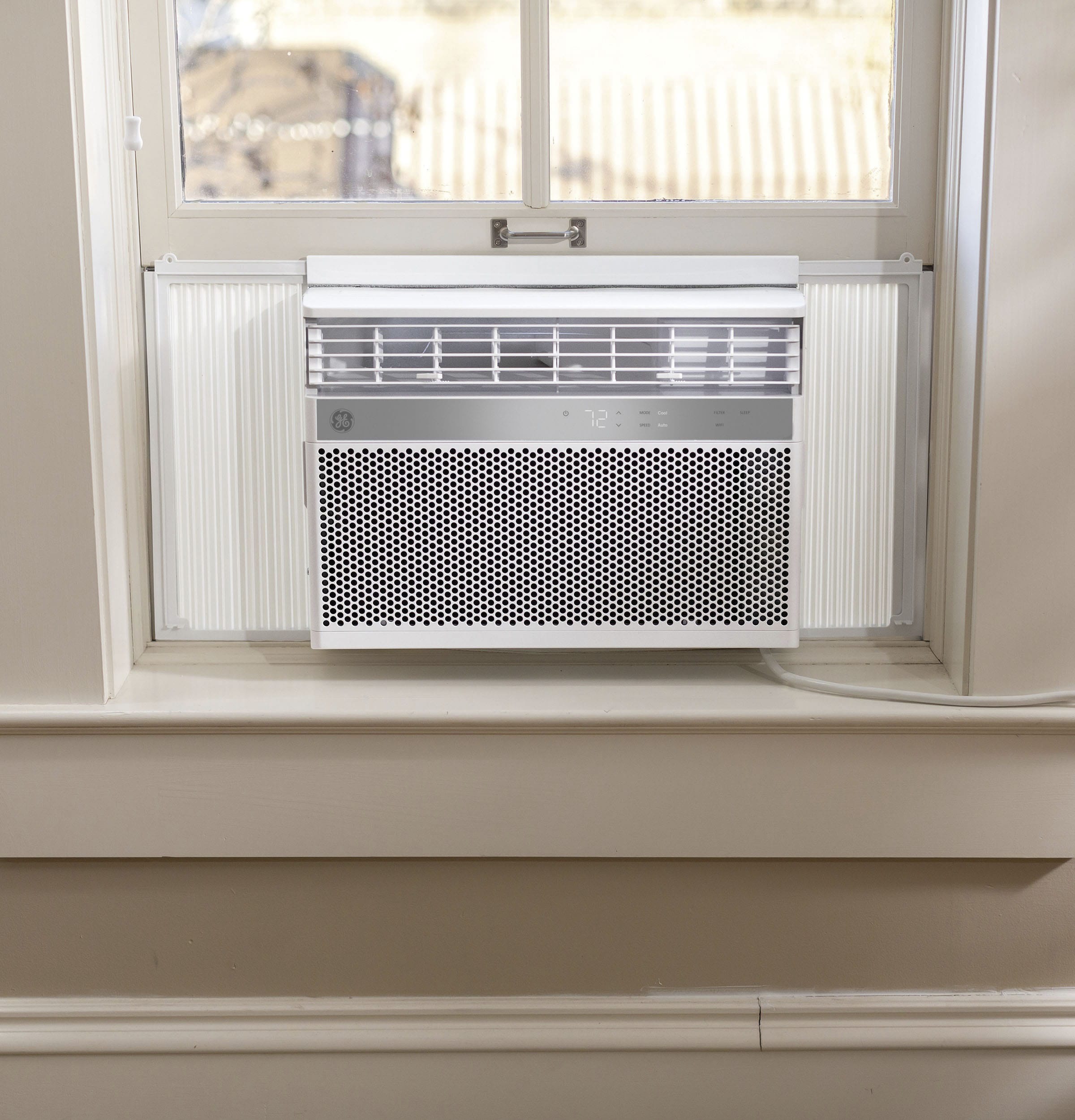 Alt View 19. GE - 350 Sq. Ft. 8000 BTU Smart Window Air Conditioner - White.